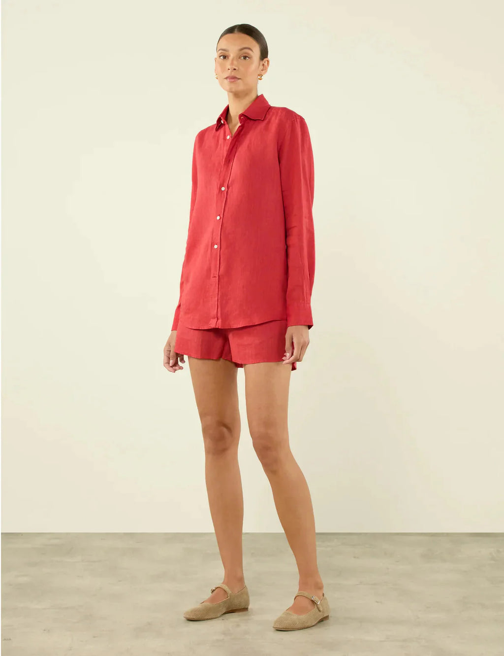 The Boyfriend: Linen, Cardinal Red