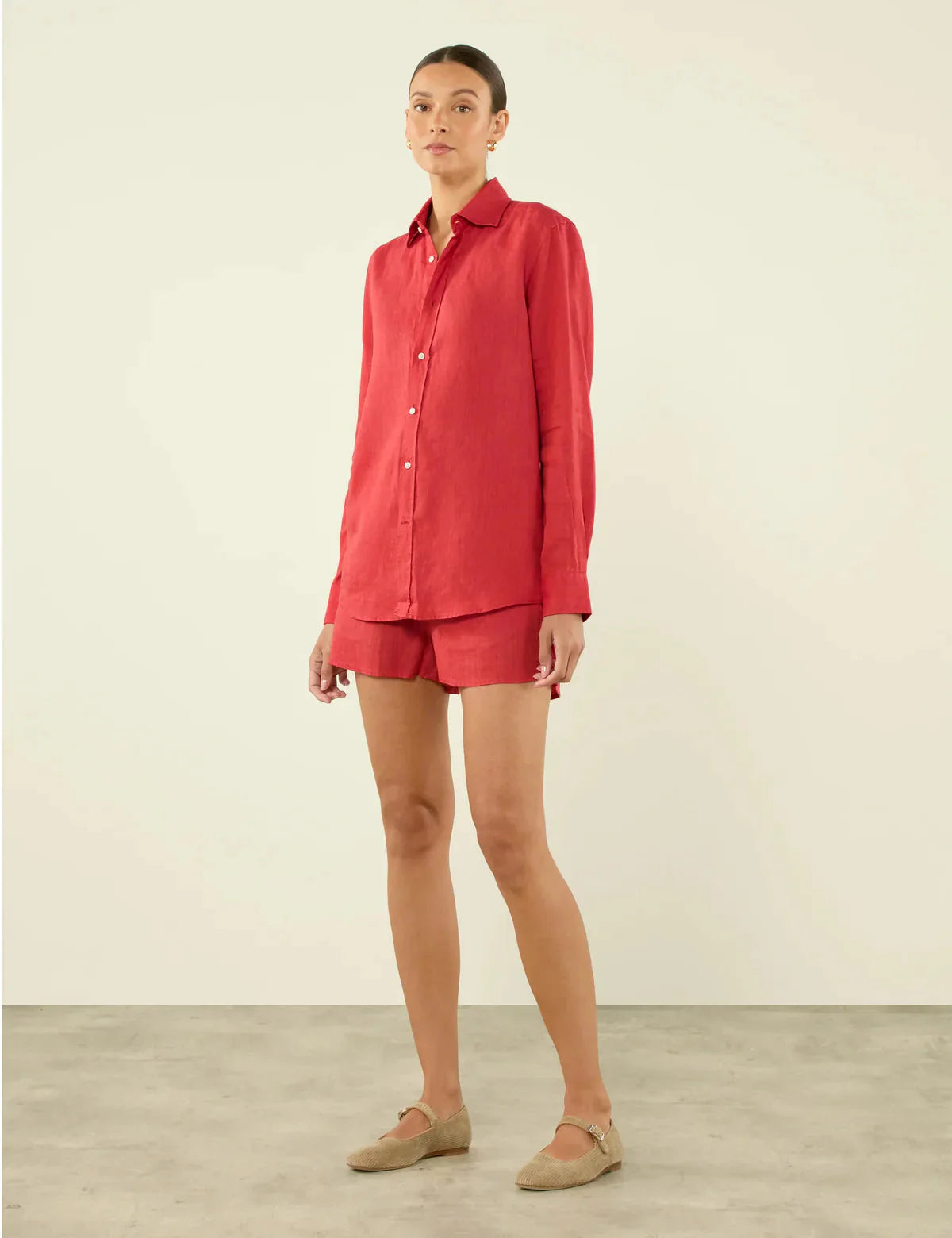 The Boyfriend: Linen, Cardinal Red