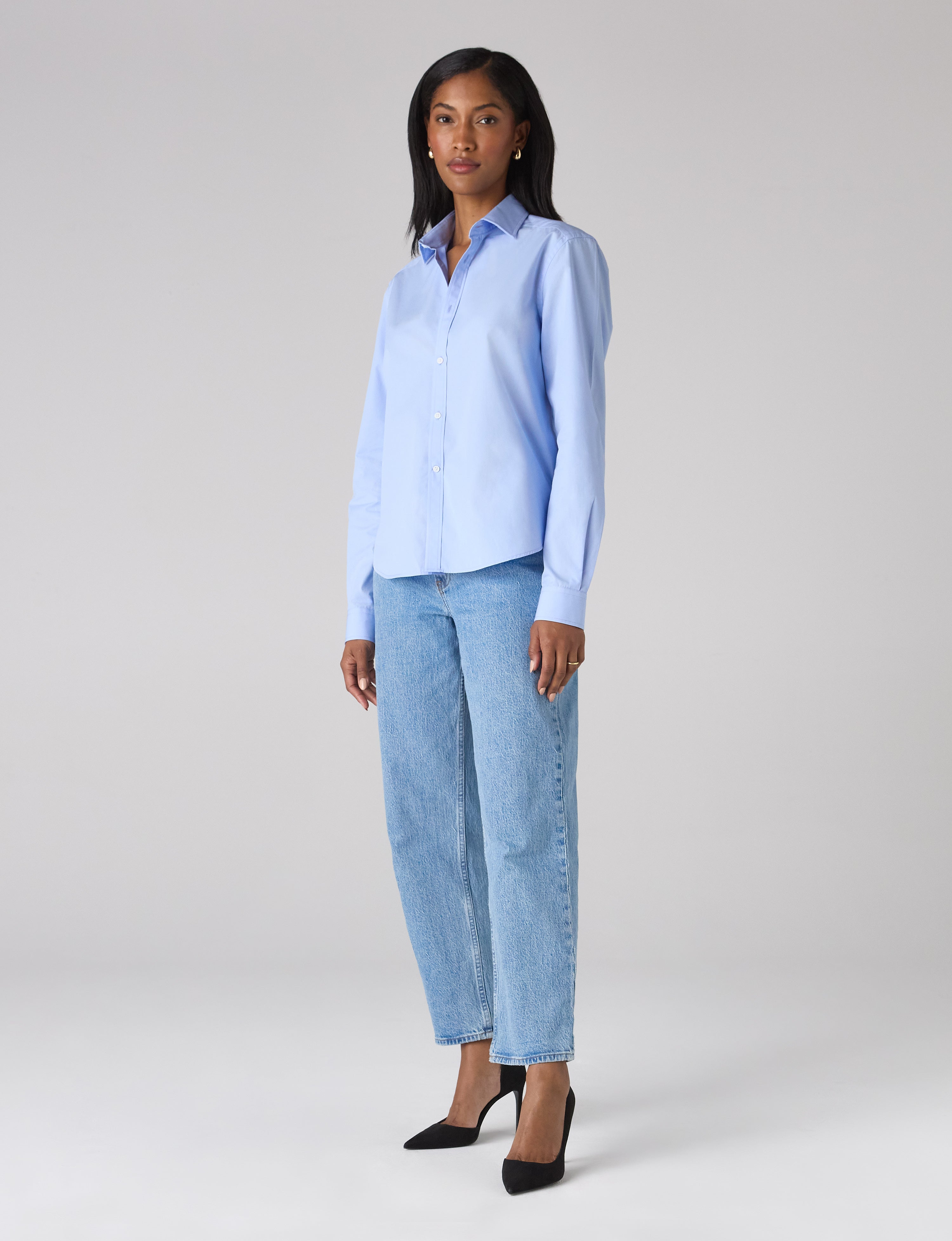 The Classic: Fine Poplin, Sky Blue