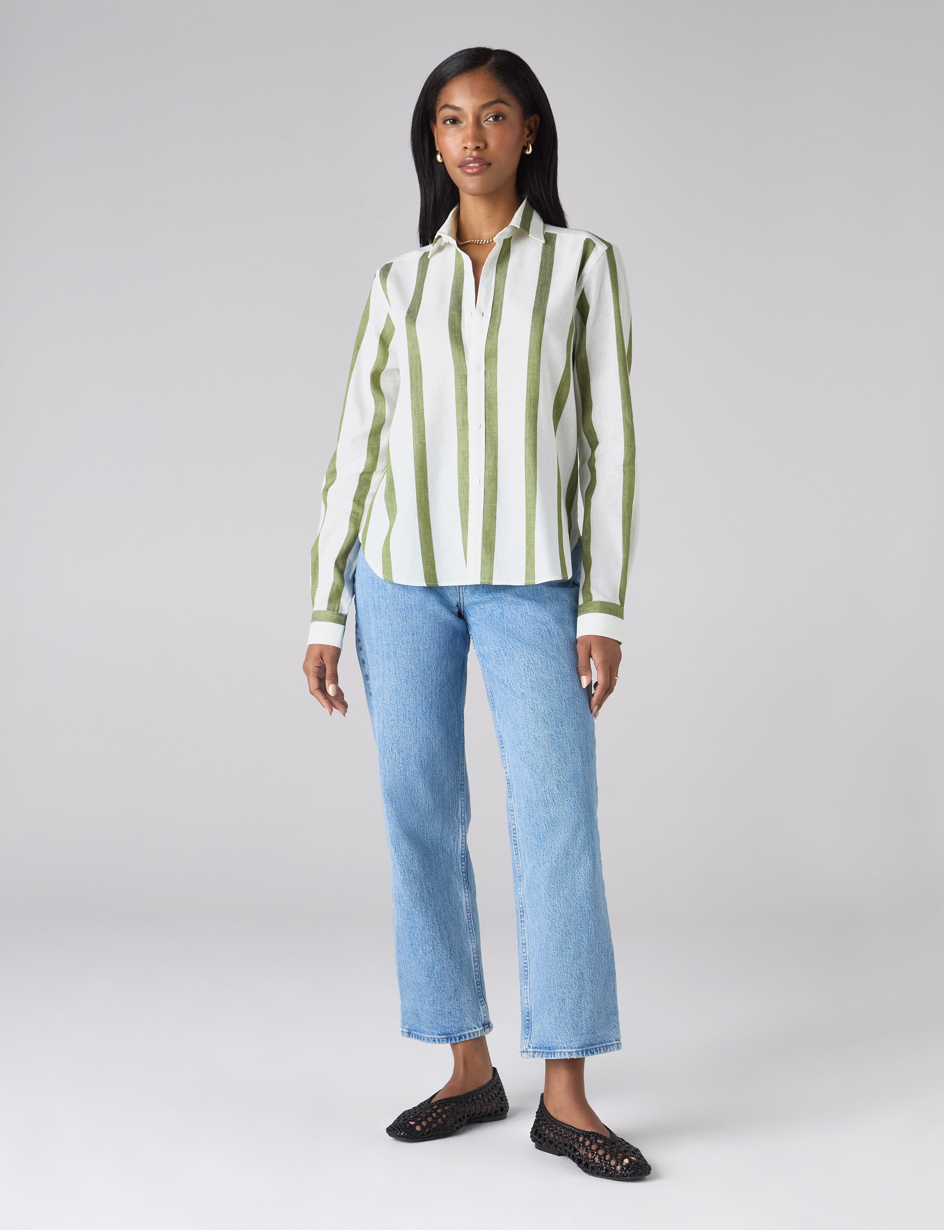 The Classic: Weave, Khaki Stripe