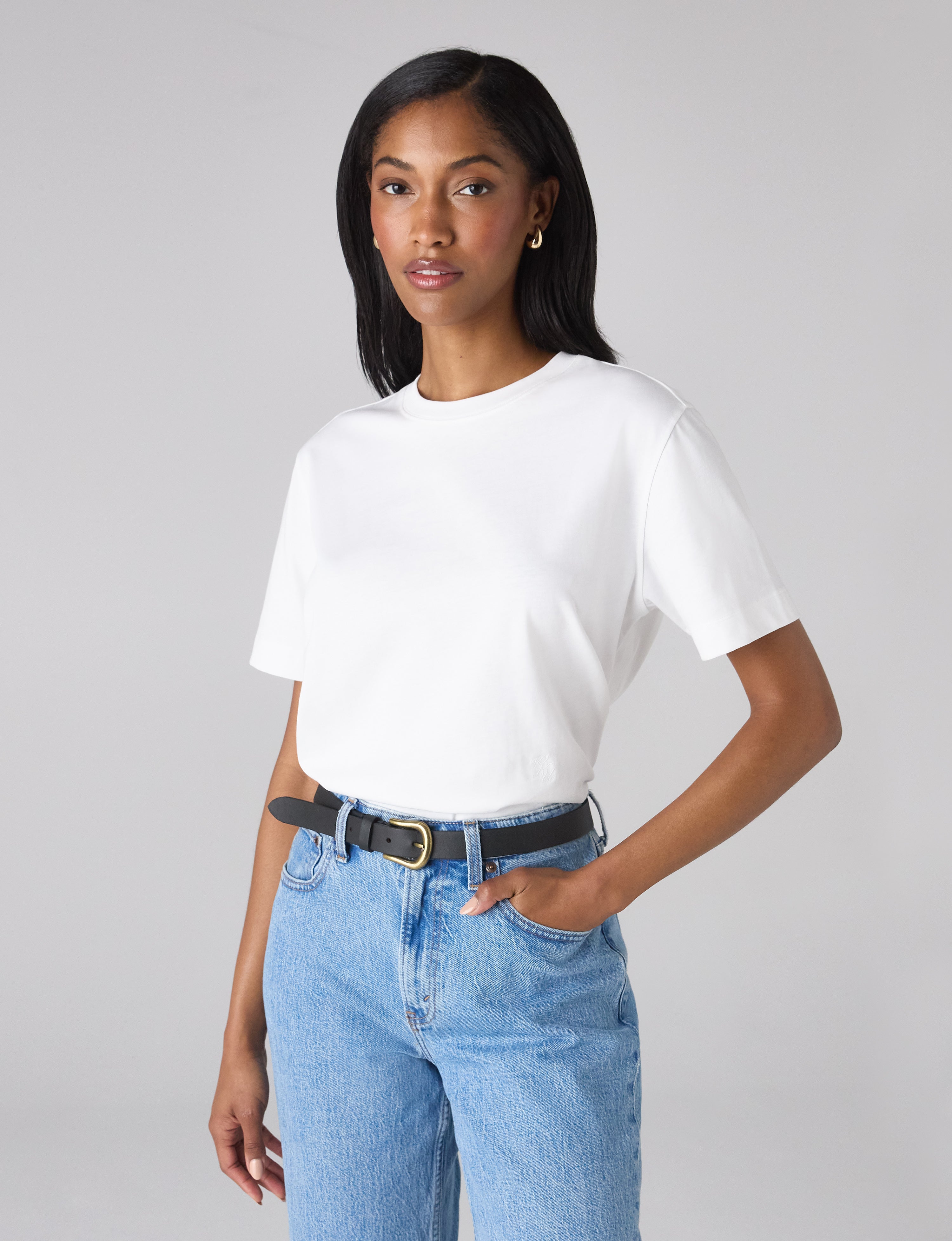 Soho T-Shirt: Cotton Jersey, White