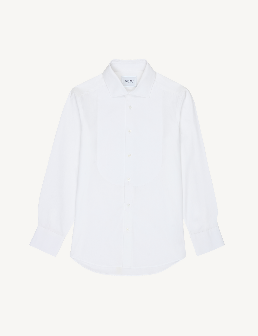 The Dress Shirt Curved Bib: Poplin, White