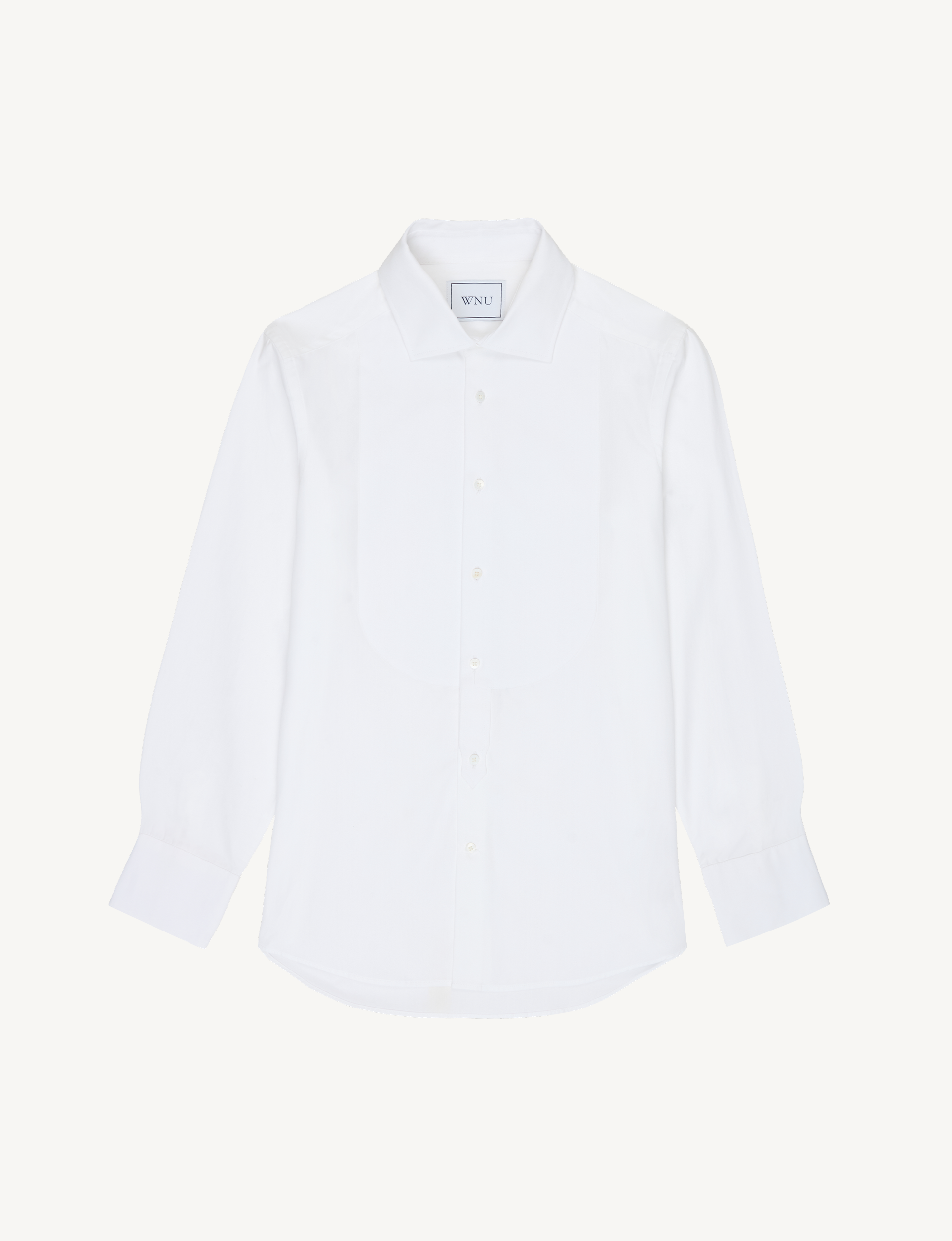 The Dress Shirt Curved Bib: Poplin, White