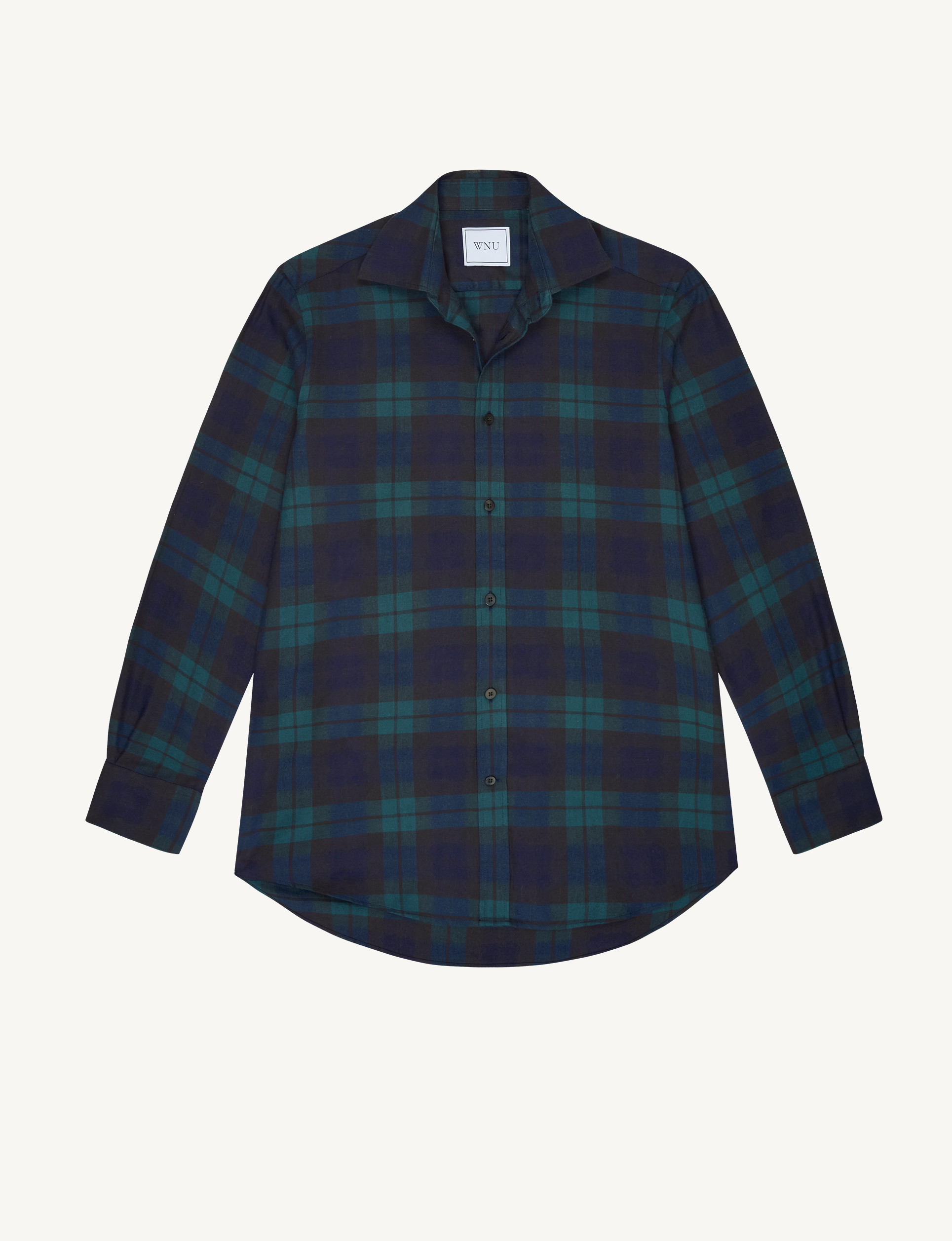 The Boyfriend: Fine Brushed, Heritage Green Check