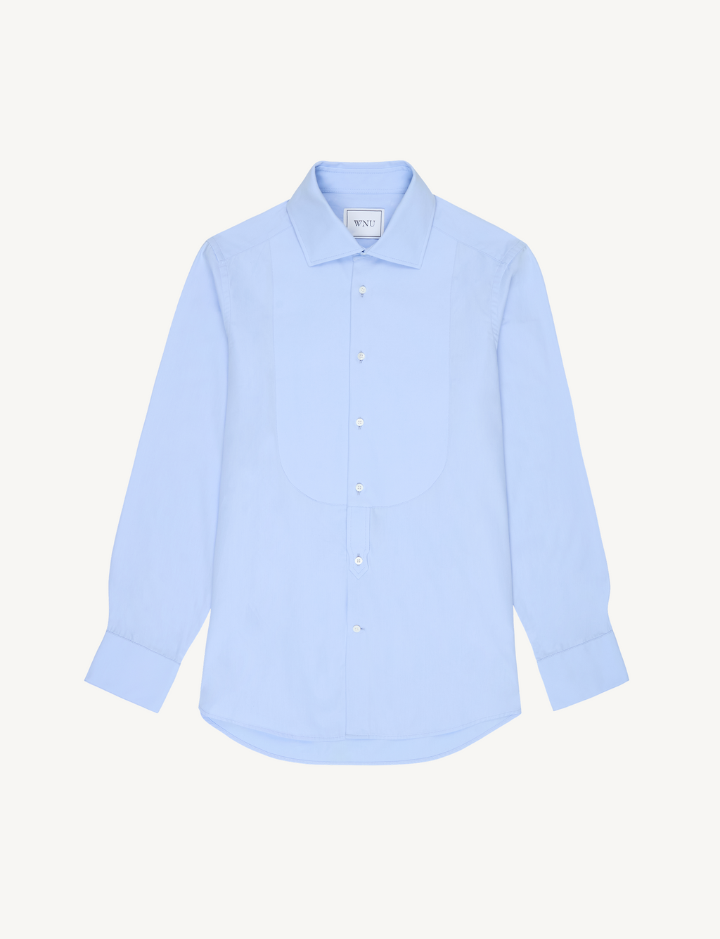 The Dress Shirt Curved Bib: Poplin, Sky Blue
