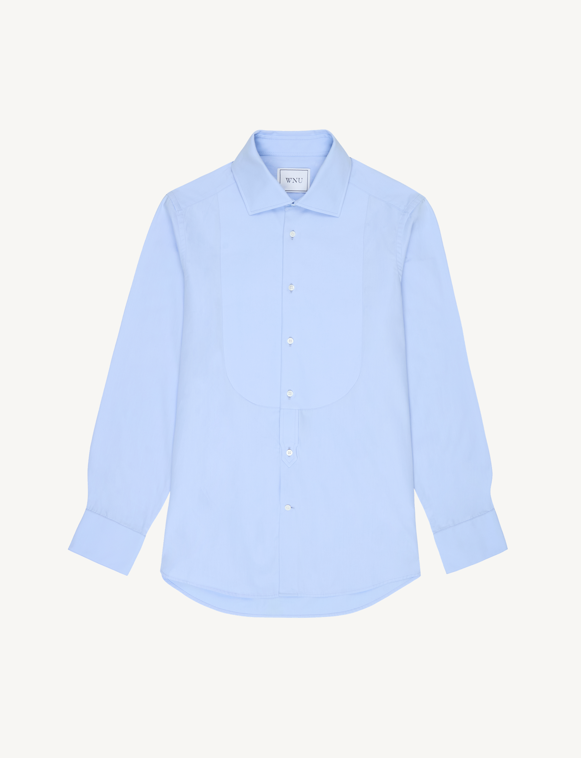 The Dress Shirt Curved Bib: Poplin, Sky Blue