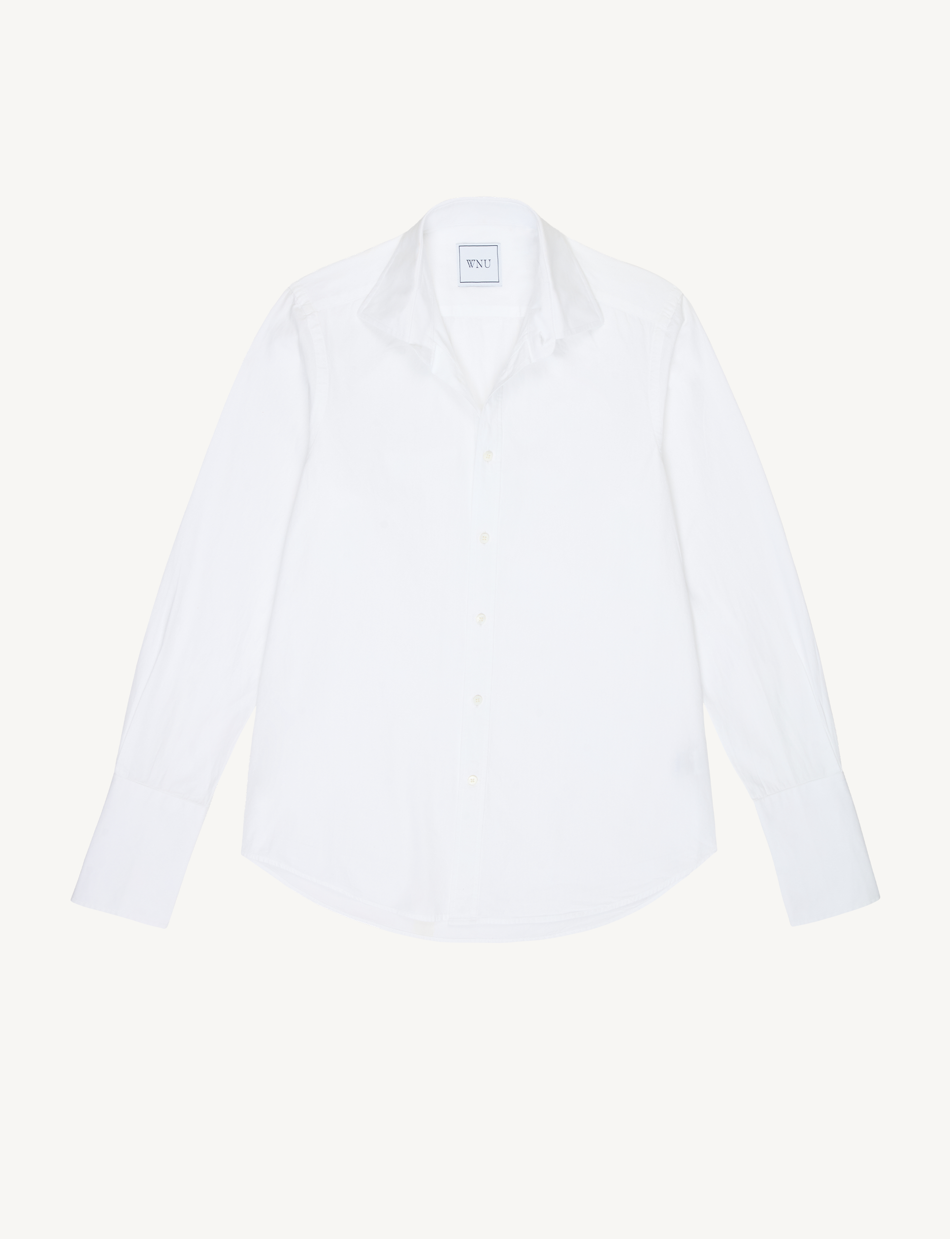 The Boyfriend Exaggerated Cuff: Fine Poplin, White