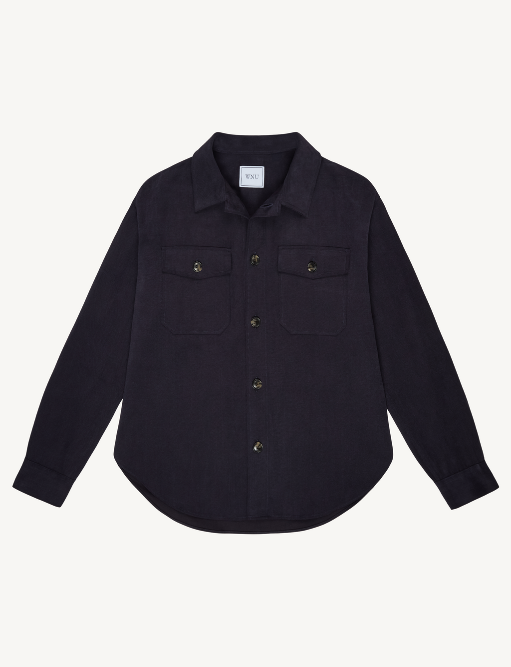 Stow Overshirt: Brushed Twill, Navy Blue