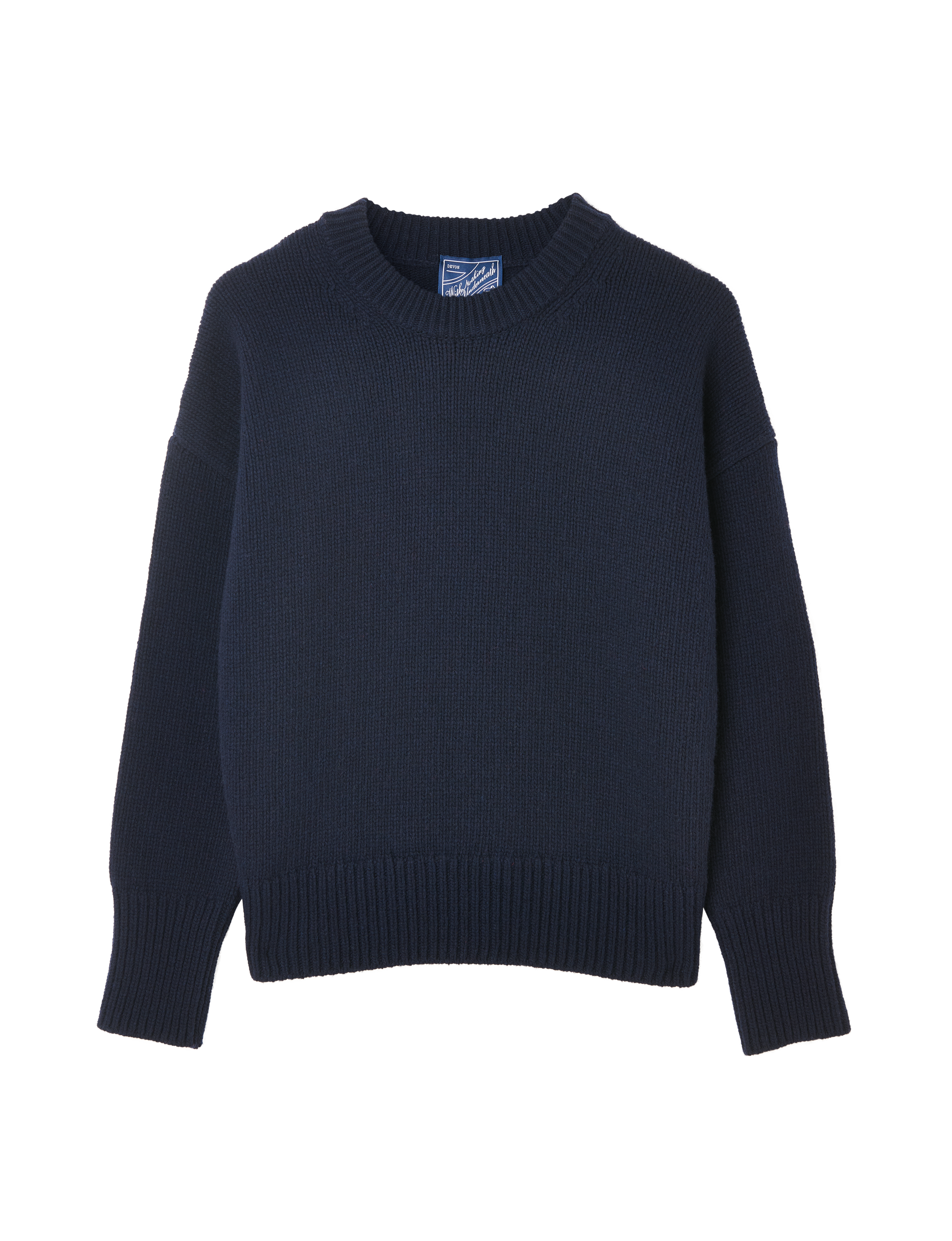 Cornwall Jumper: Wool, Navy Blue