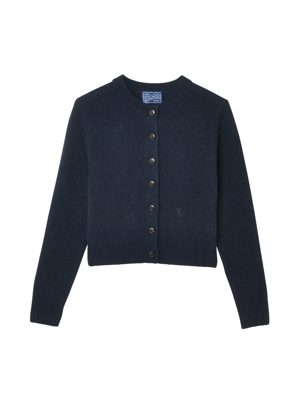 Jura Cardigan: Yak Wool, Navy Blue