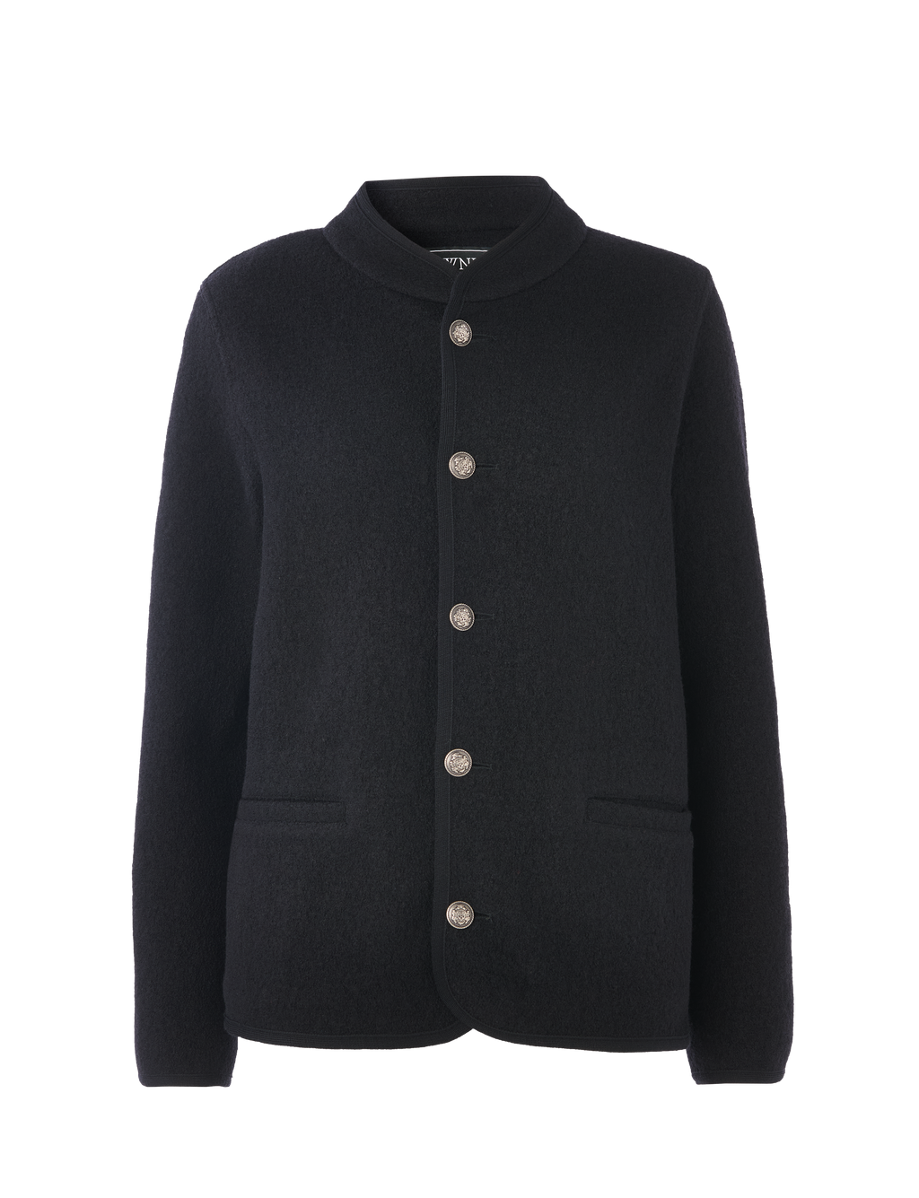 St James Jacket: Boiled Wool, Black
