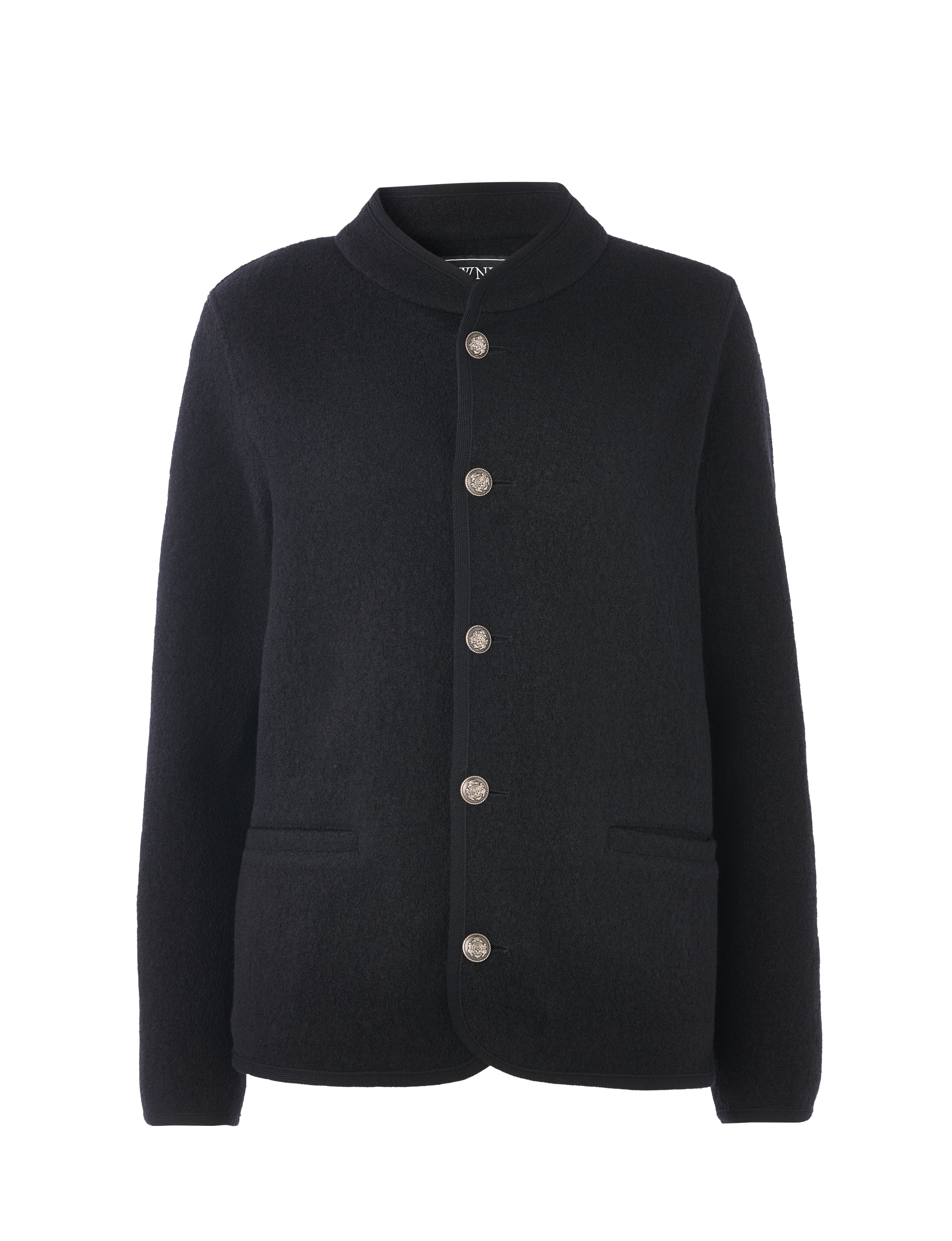 St James Jacket: Boiled Wool, Black