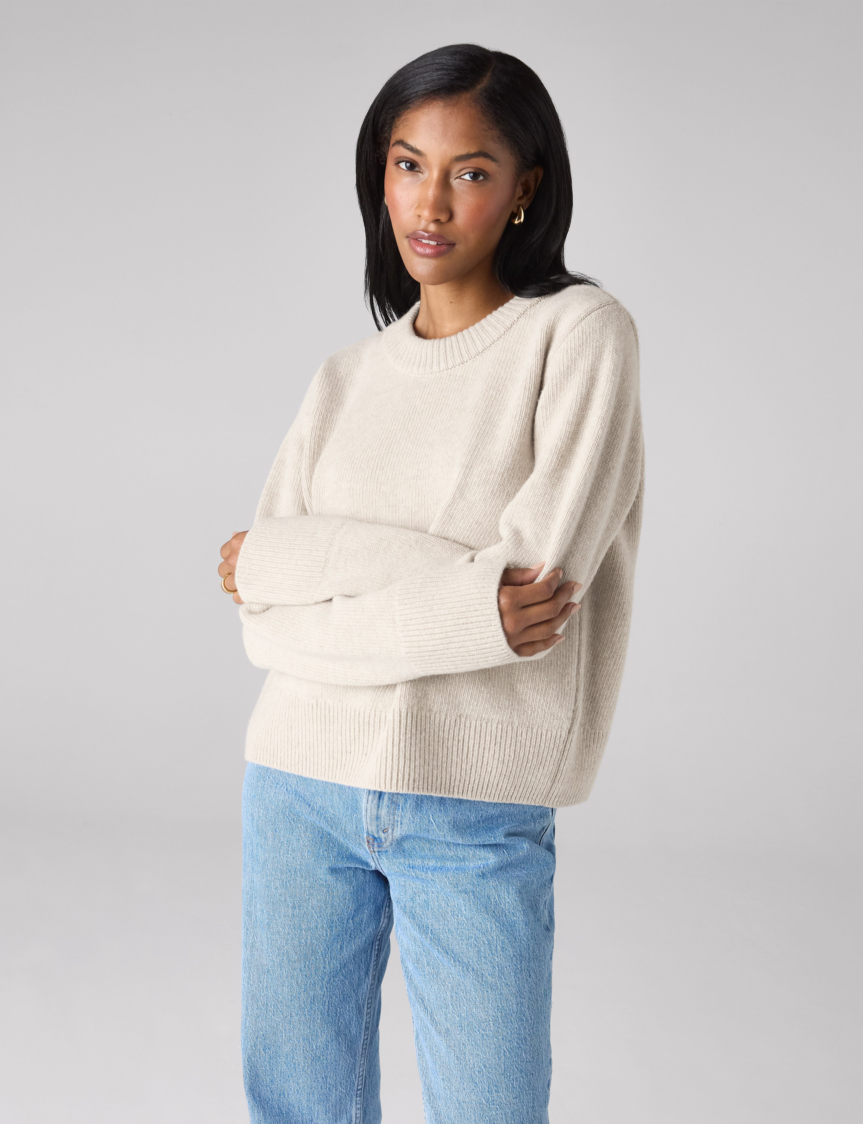 Devon Jumper: Wool, Oatmeal