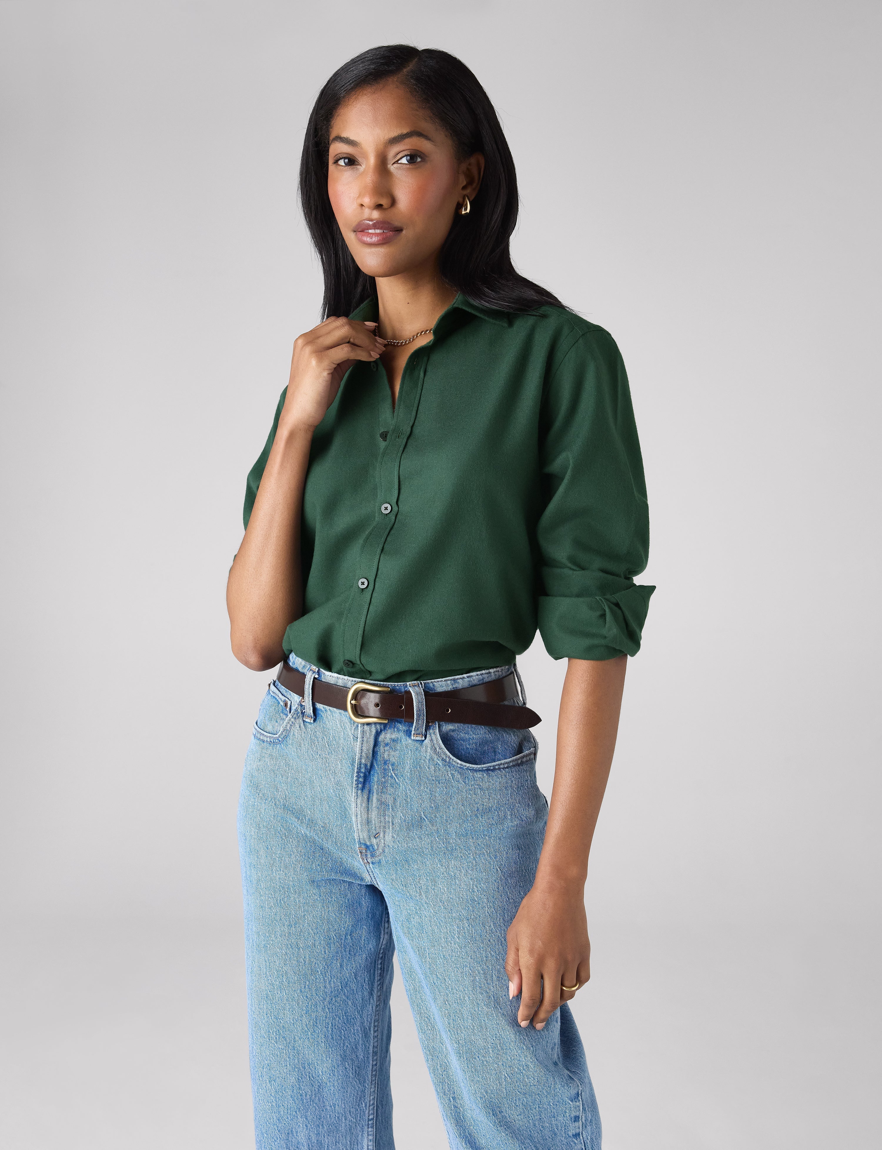 The Classic: Fine Brushed, Dark Khaki