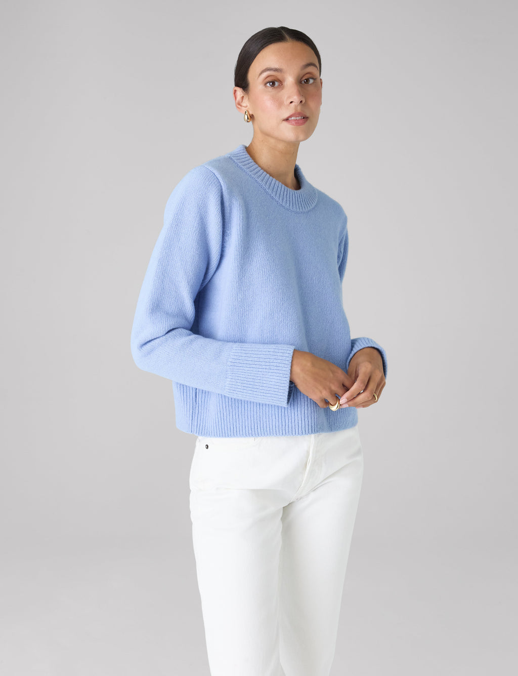 Devon Jumper: Wool, Cornflower Blue