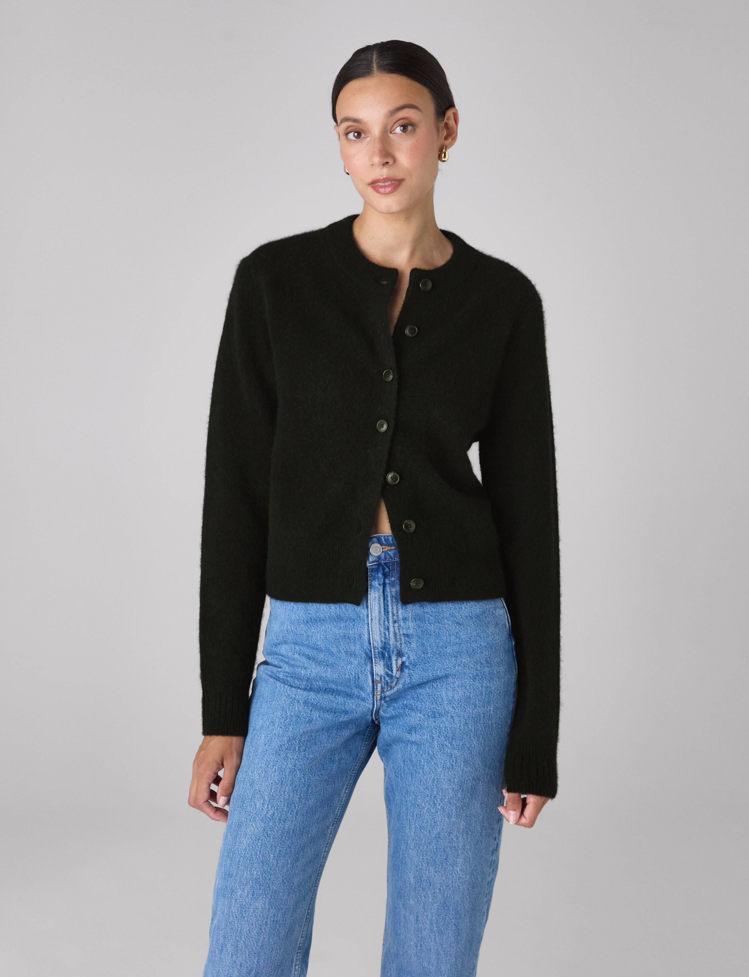 Jura Cardigan: Yak Wool, Black