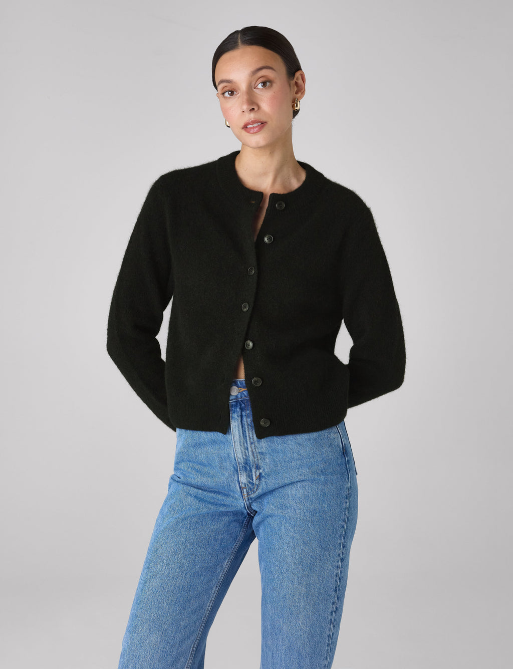 Jura Cardigan: Yak Wool, Black