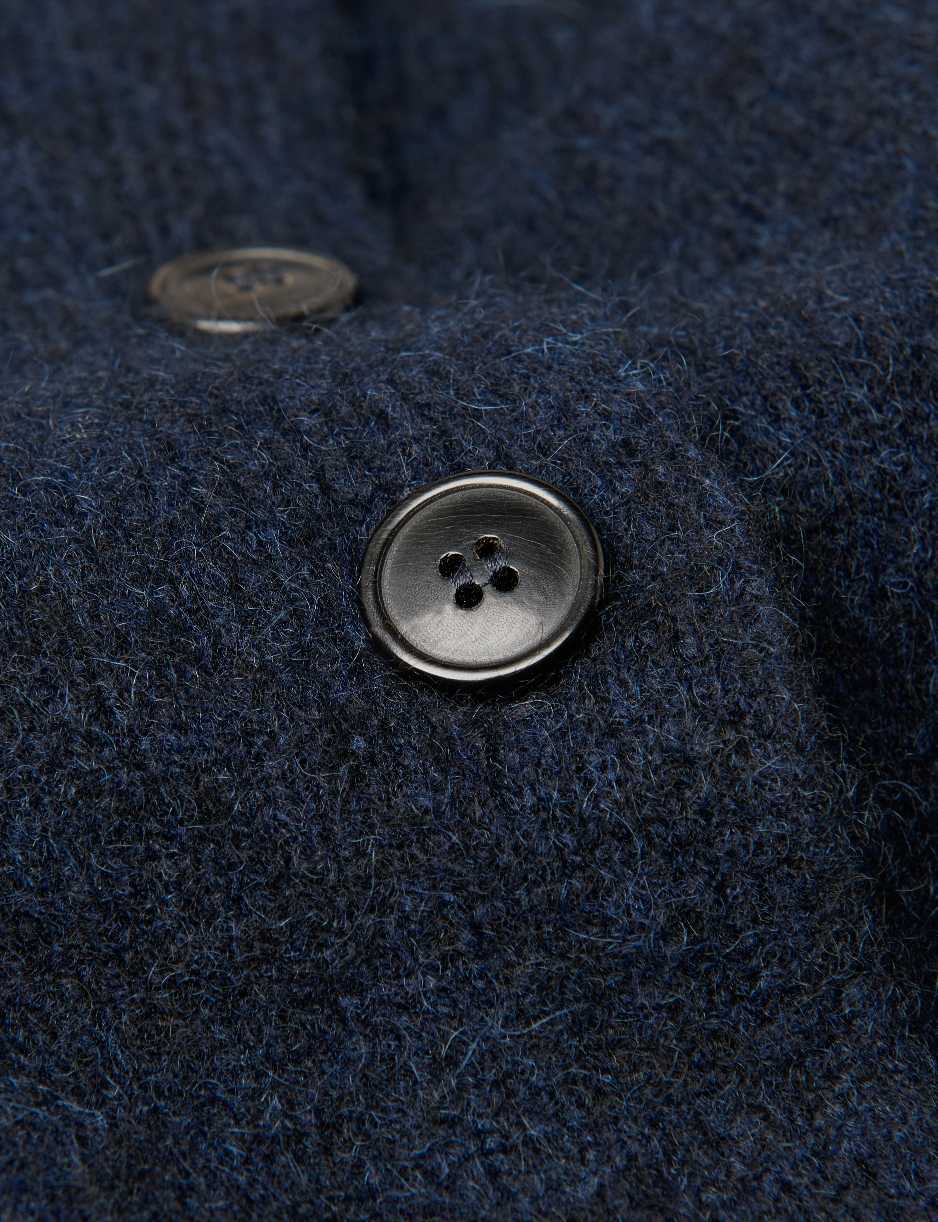 Jura Cardigan: Yak Wool, Navy Blue