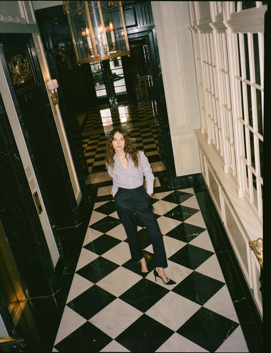 Regent Cigarette Trouser: Wool, Navy