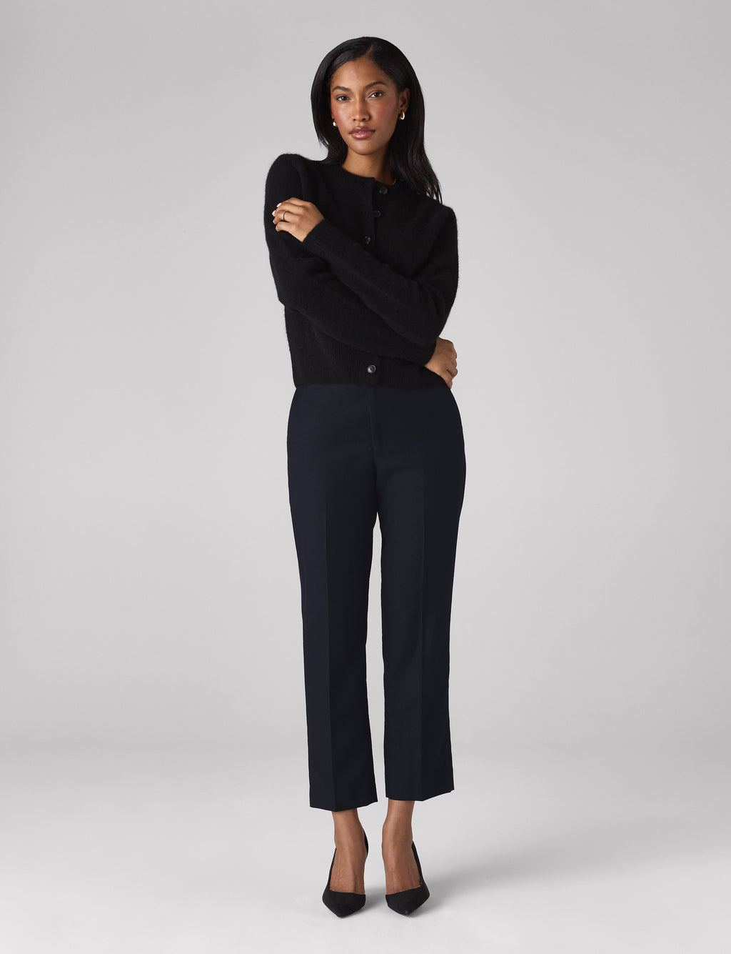 Regent Cigarette Trouser: Wool, Navy