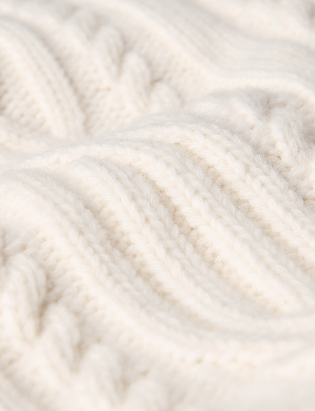 Devon Cable Jumper: Wool, Cream