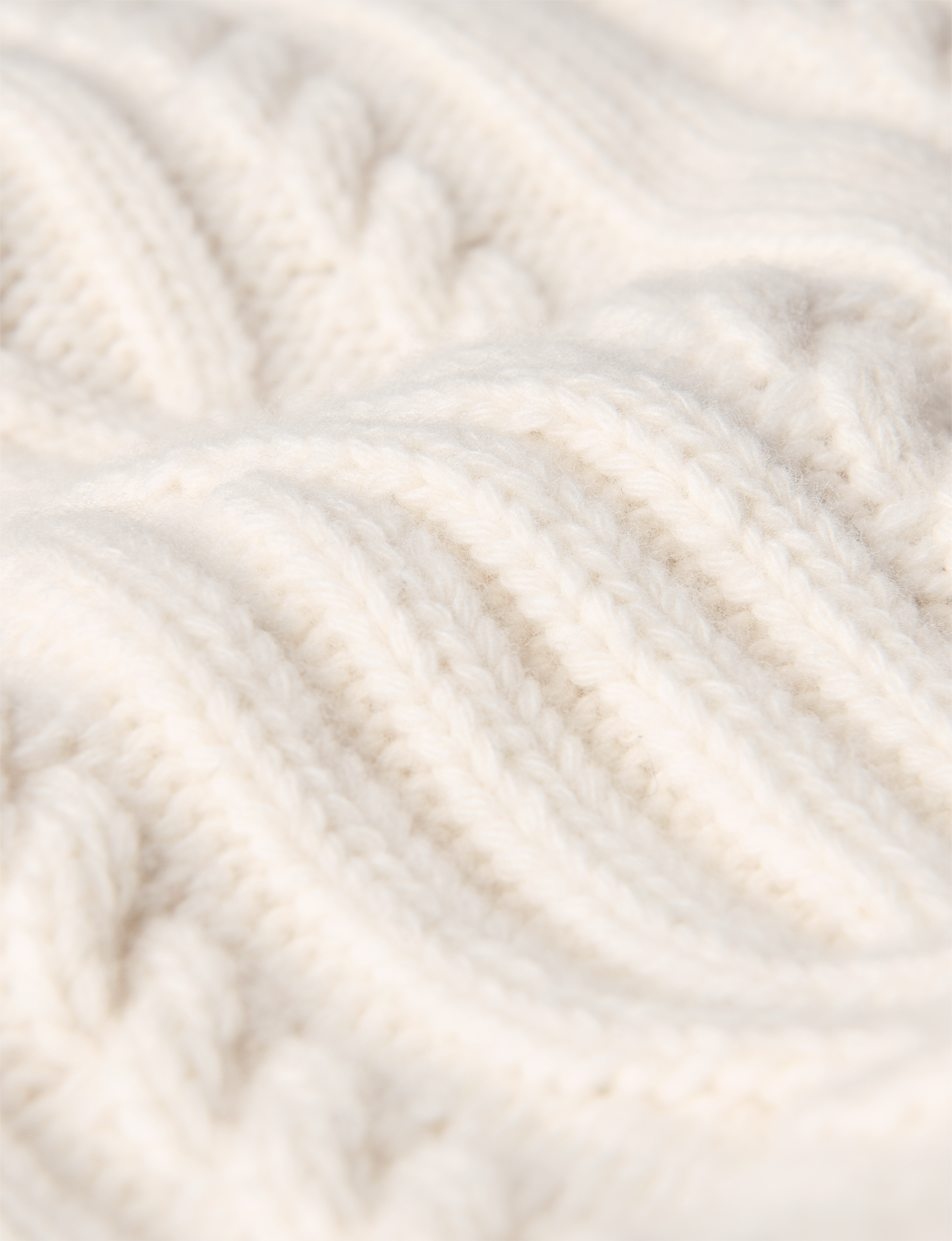 Devon Cable Jumper: Wool, Cream