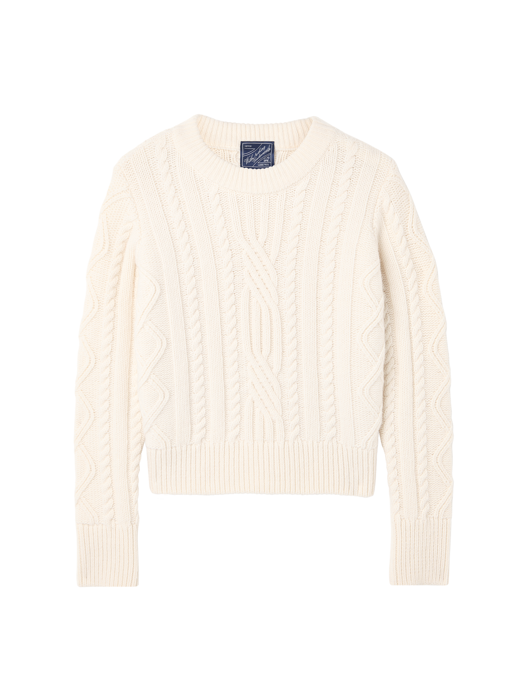Devon Cable Jumper: Wool, Cream