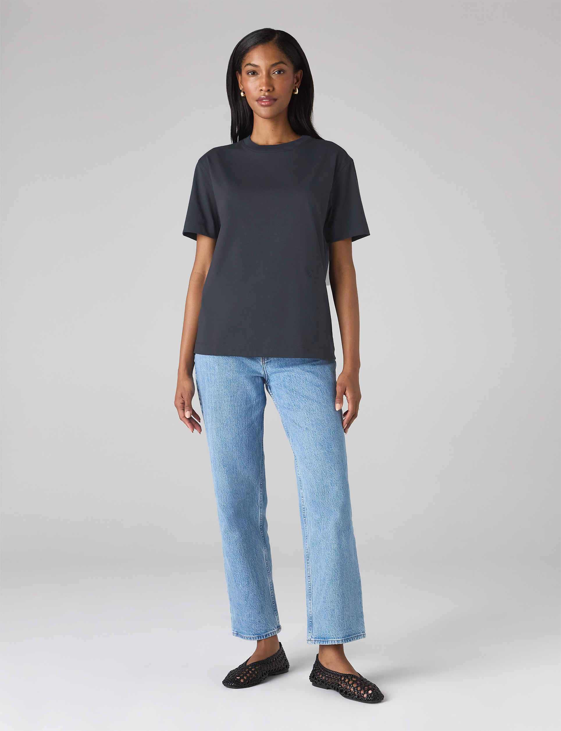 Soho T-Shirt: Cotton Jersey, Navy