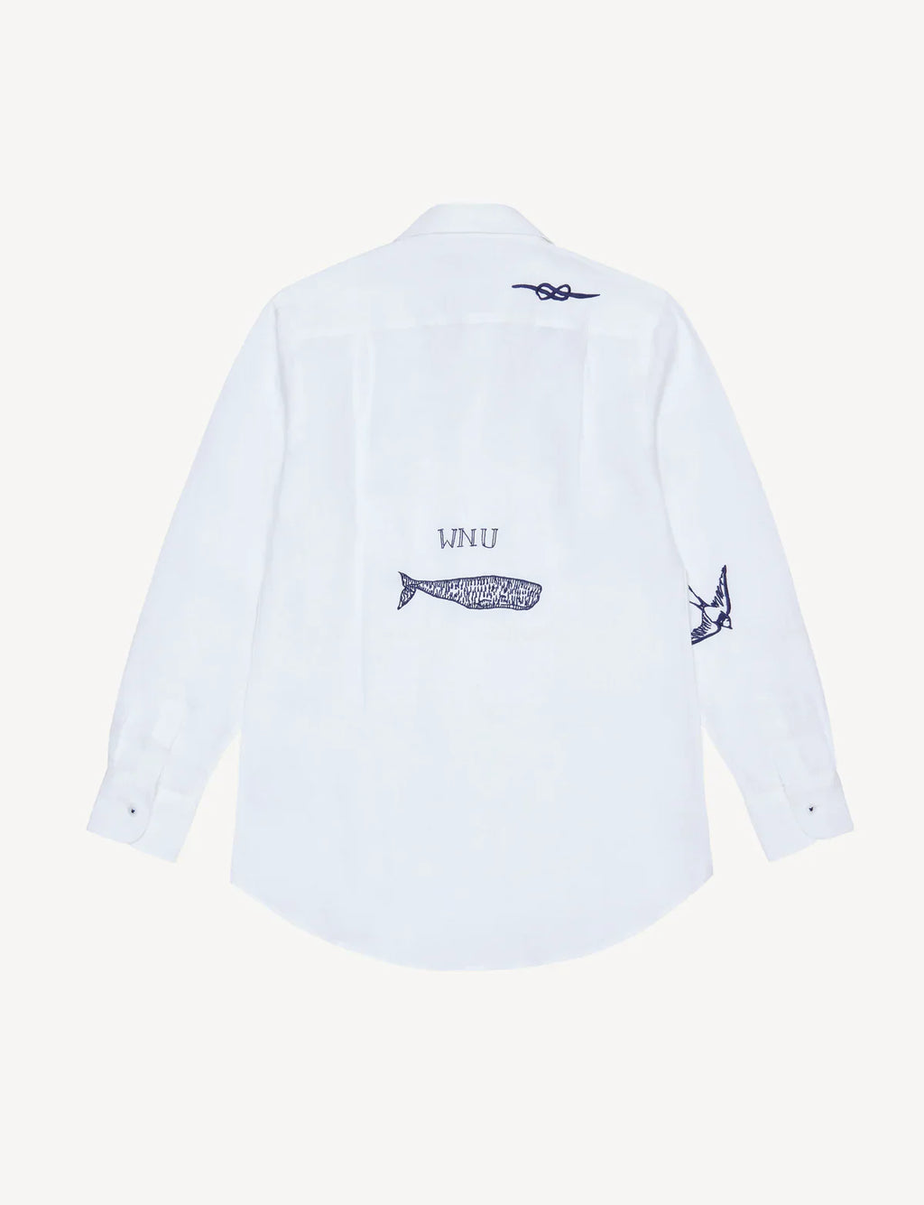 The Boyfriend: Linen, Marine Embroidery