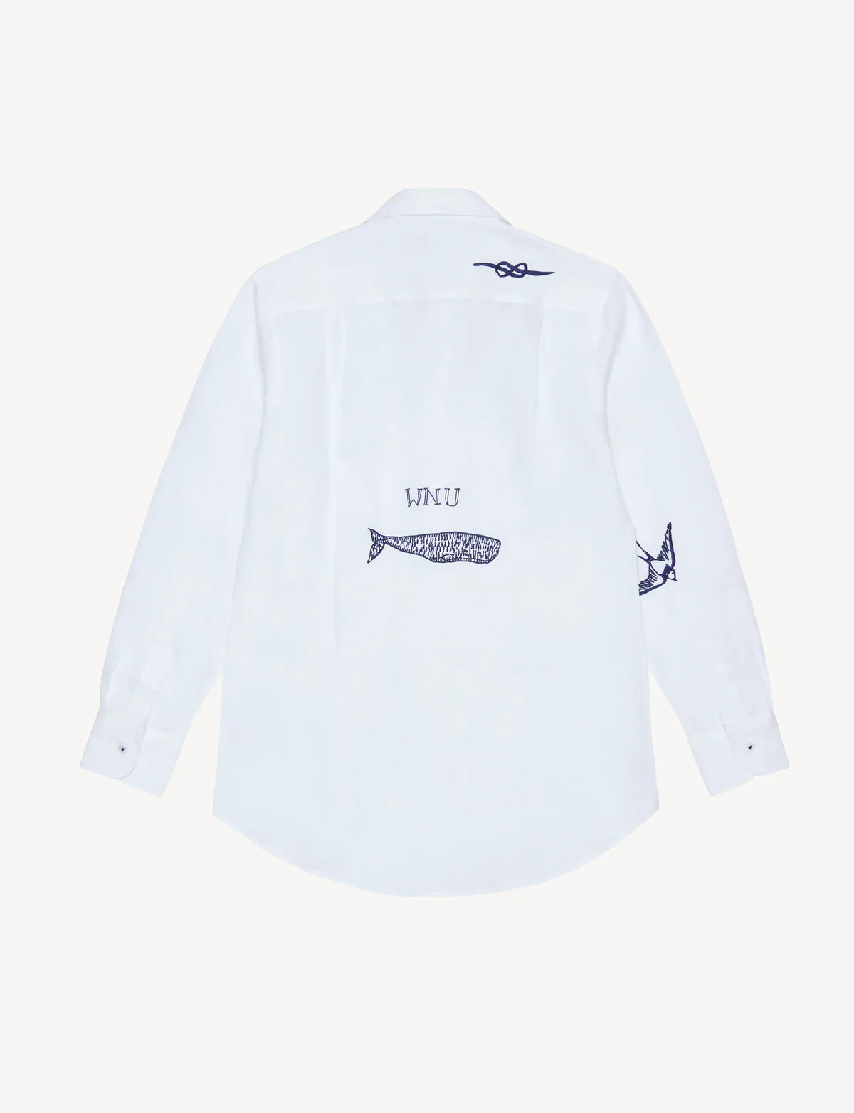 The Boyfriend: Linen, Marine Embroidery