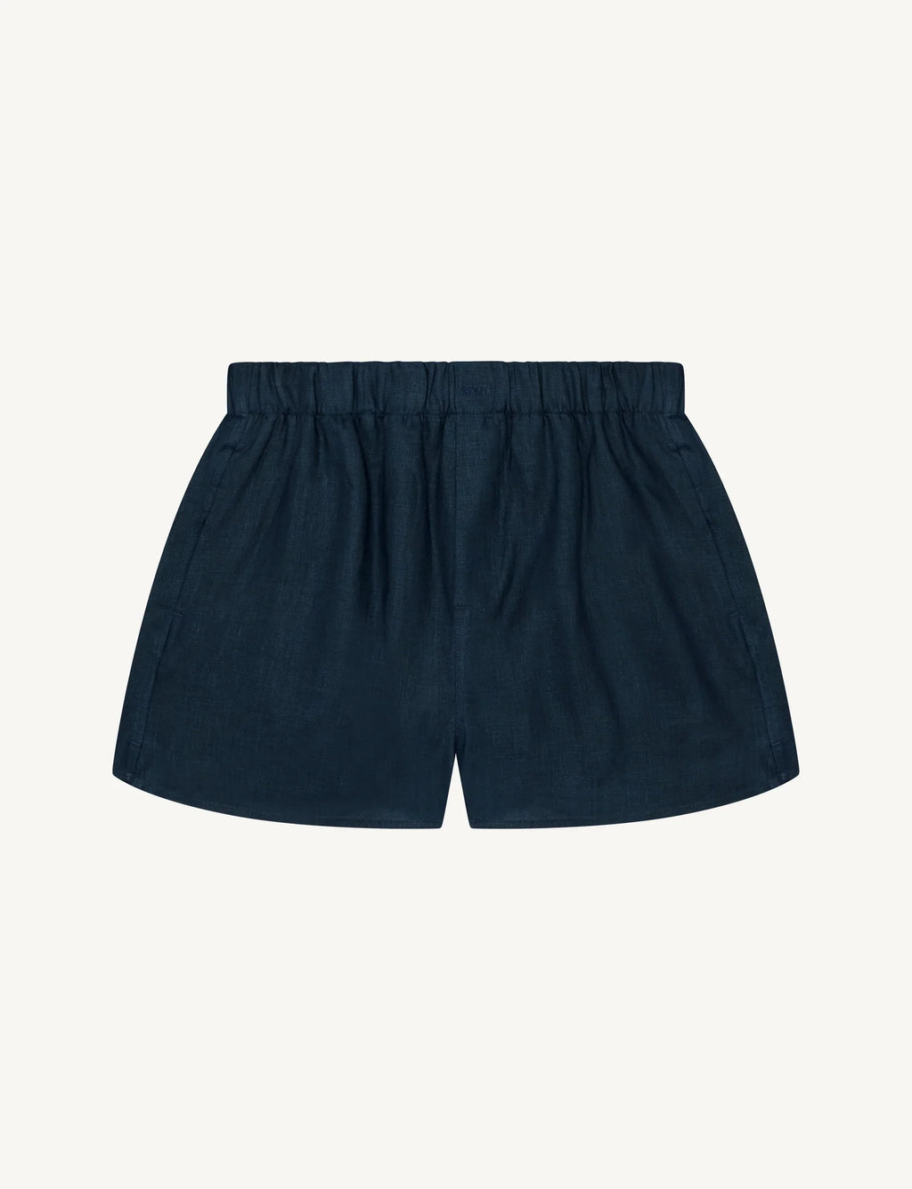 The Boxer: Linen, Navy Blue