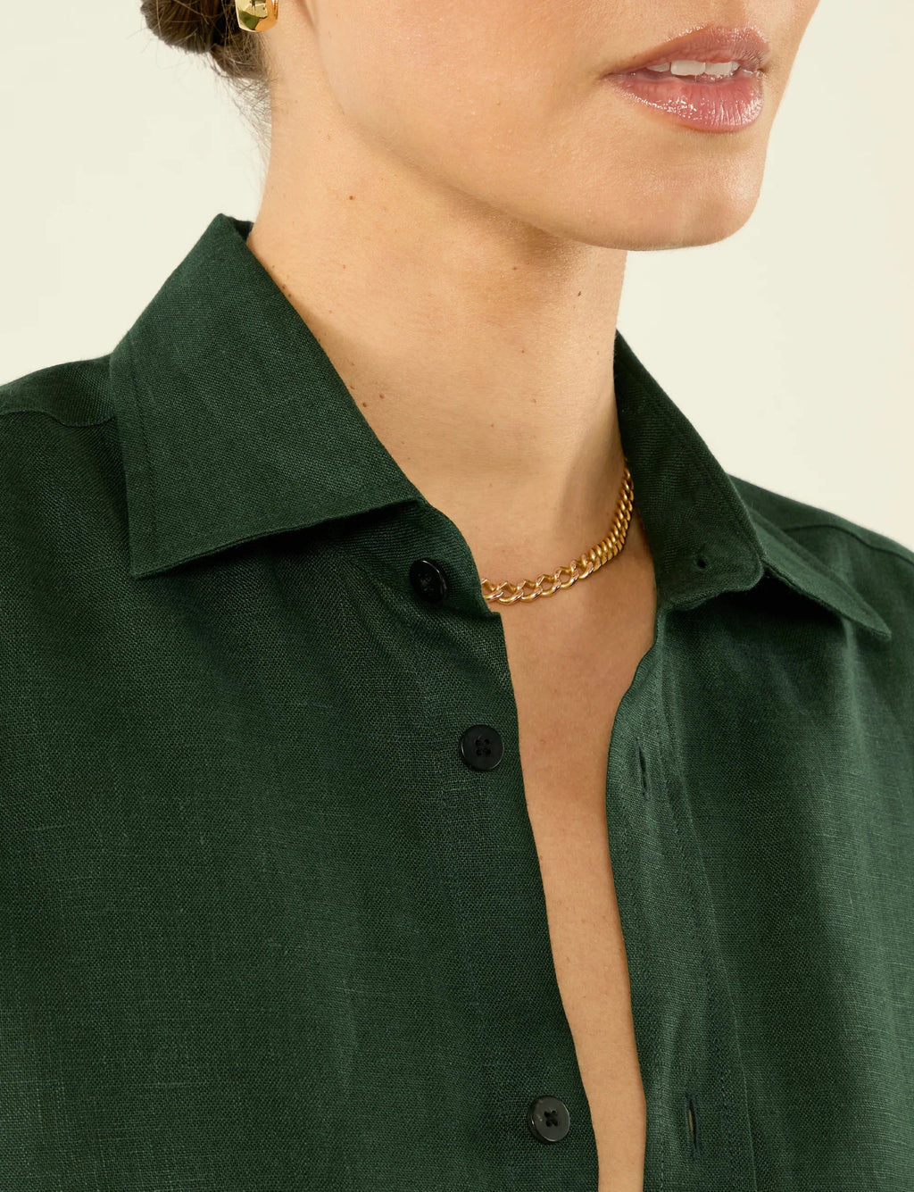 The Boyfriend: Linen, Hunter Green