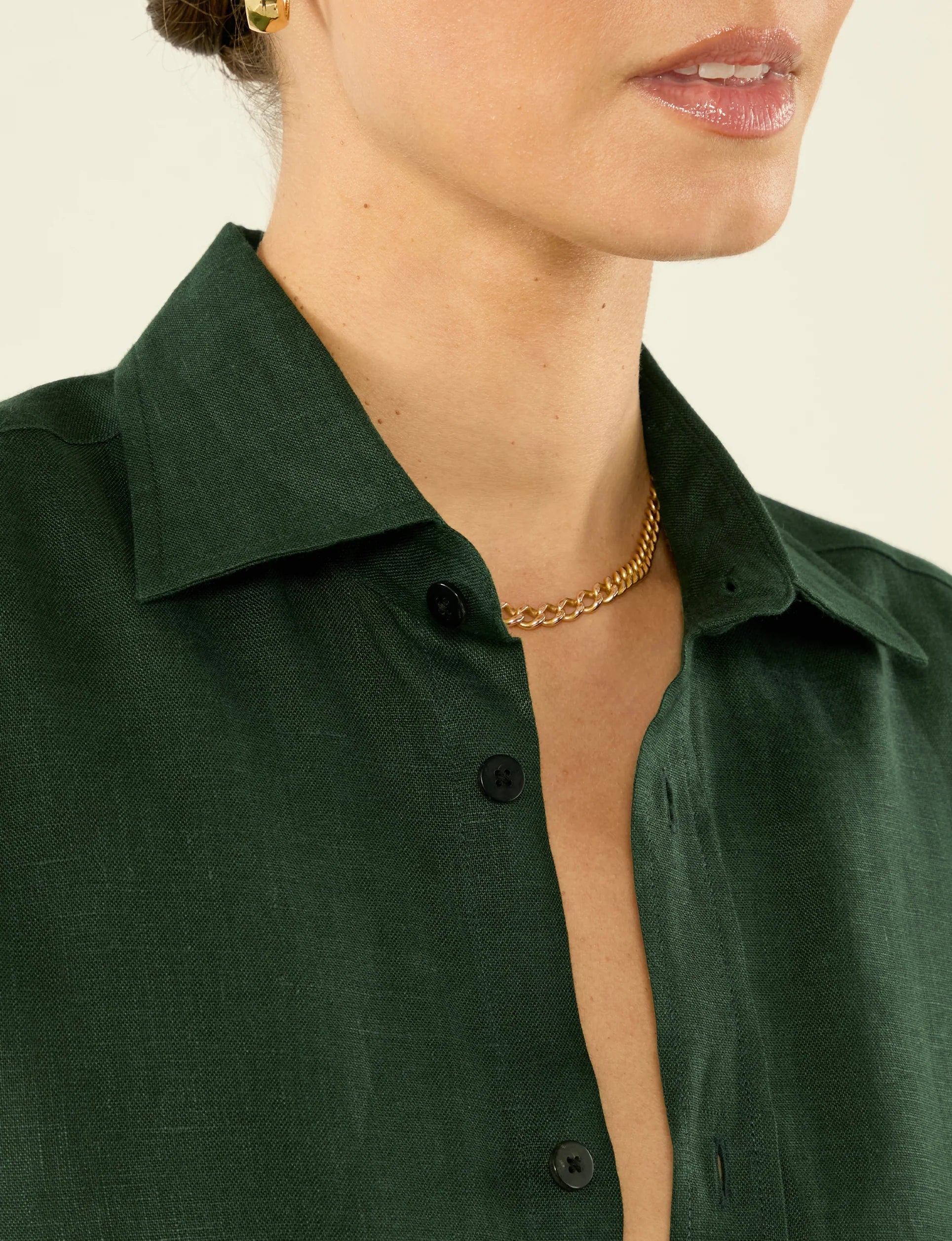 The Boyfriend: Linen, Hunter Green