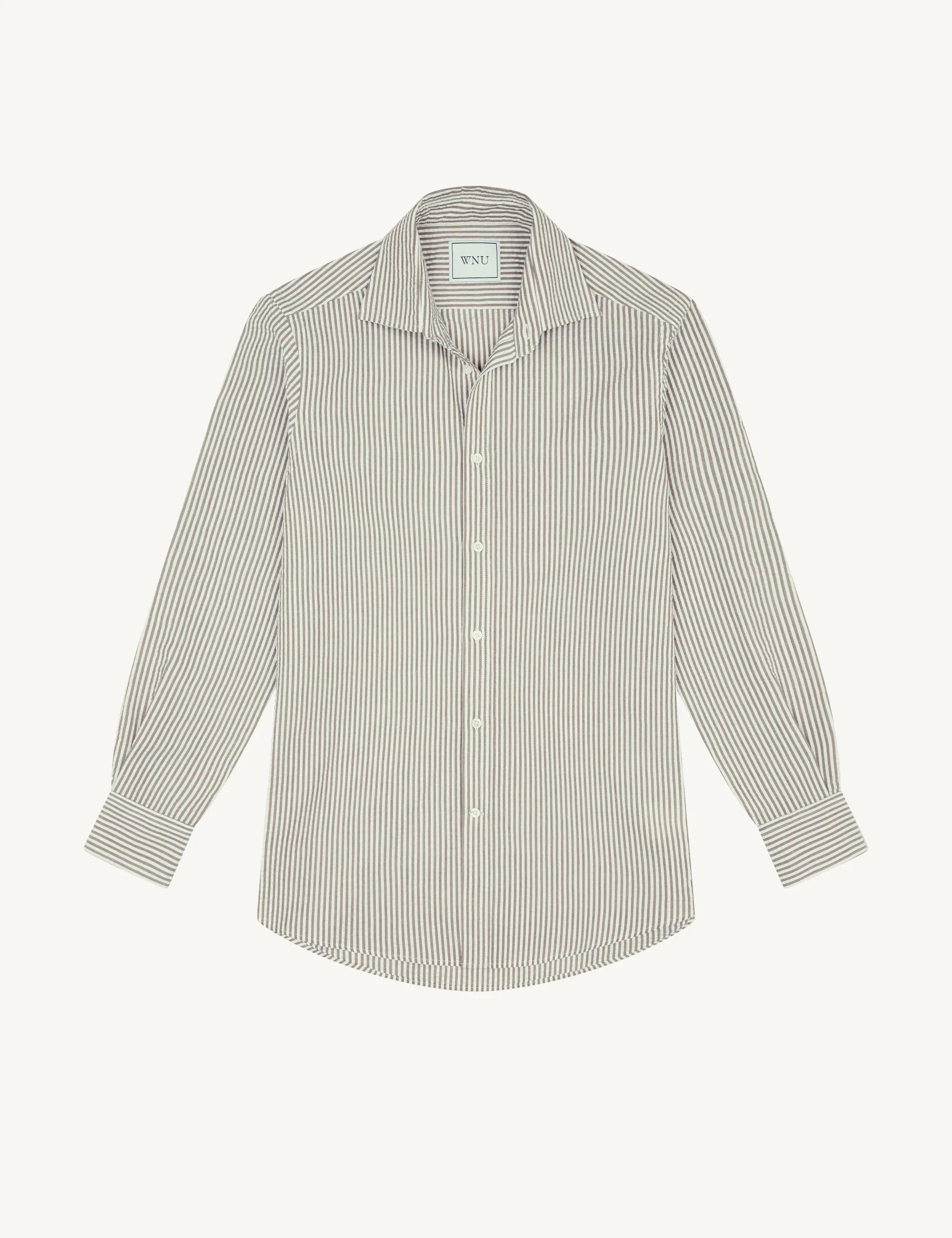 The Boyfriend: Seersucker, Mocha Stripe