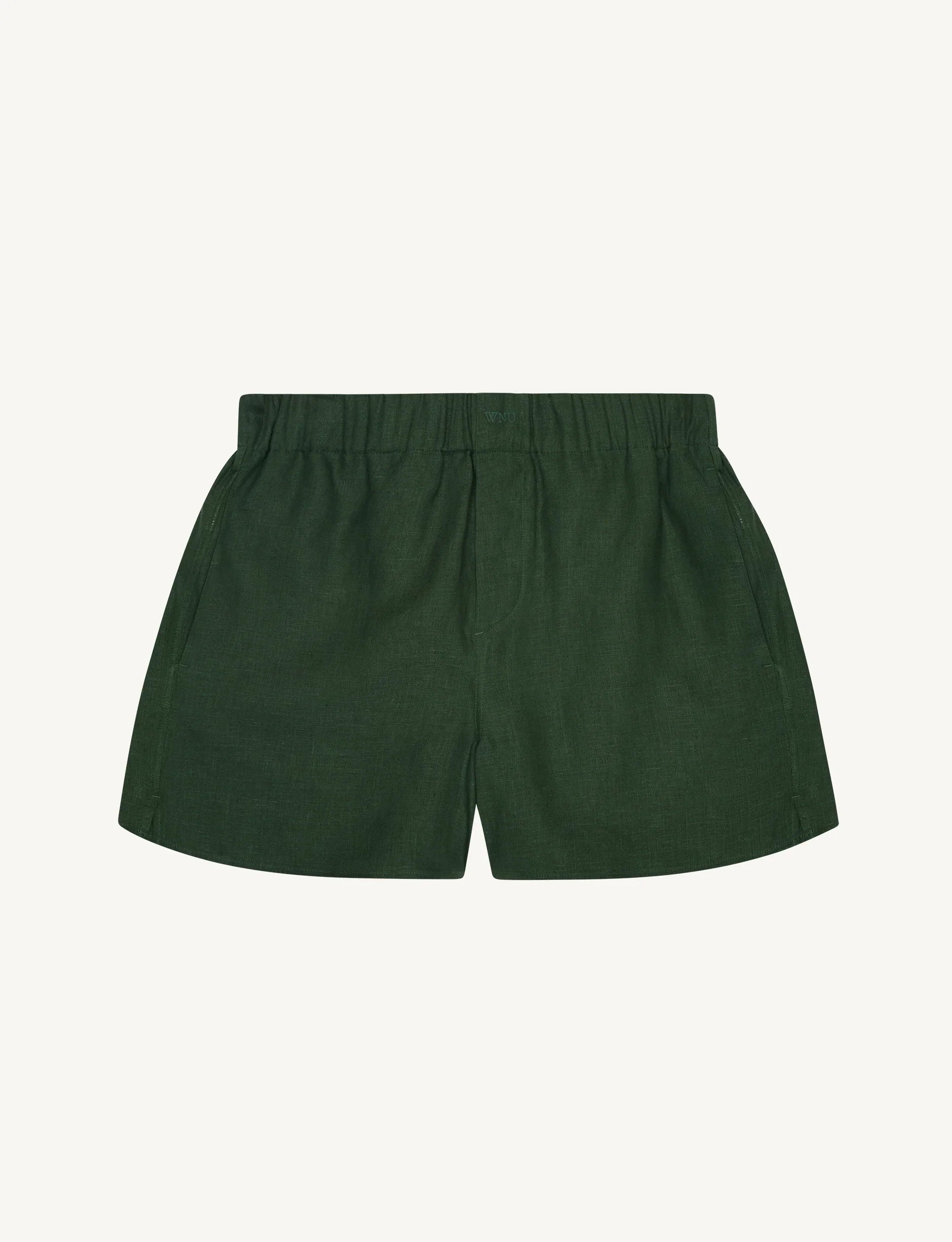 The Boxer: Linen, Hunter Green
