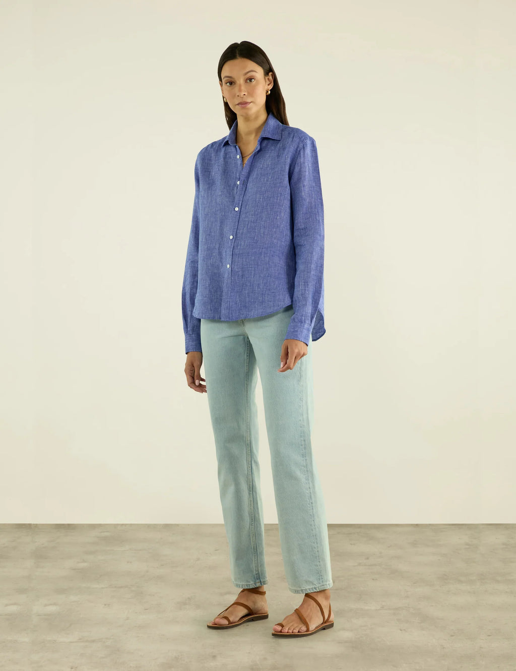 The Classic: Linen, Lapis Blue