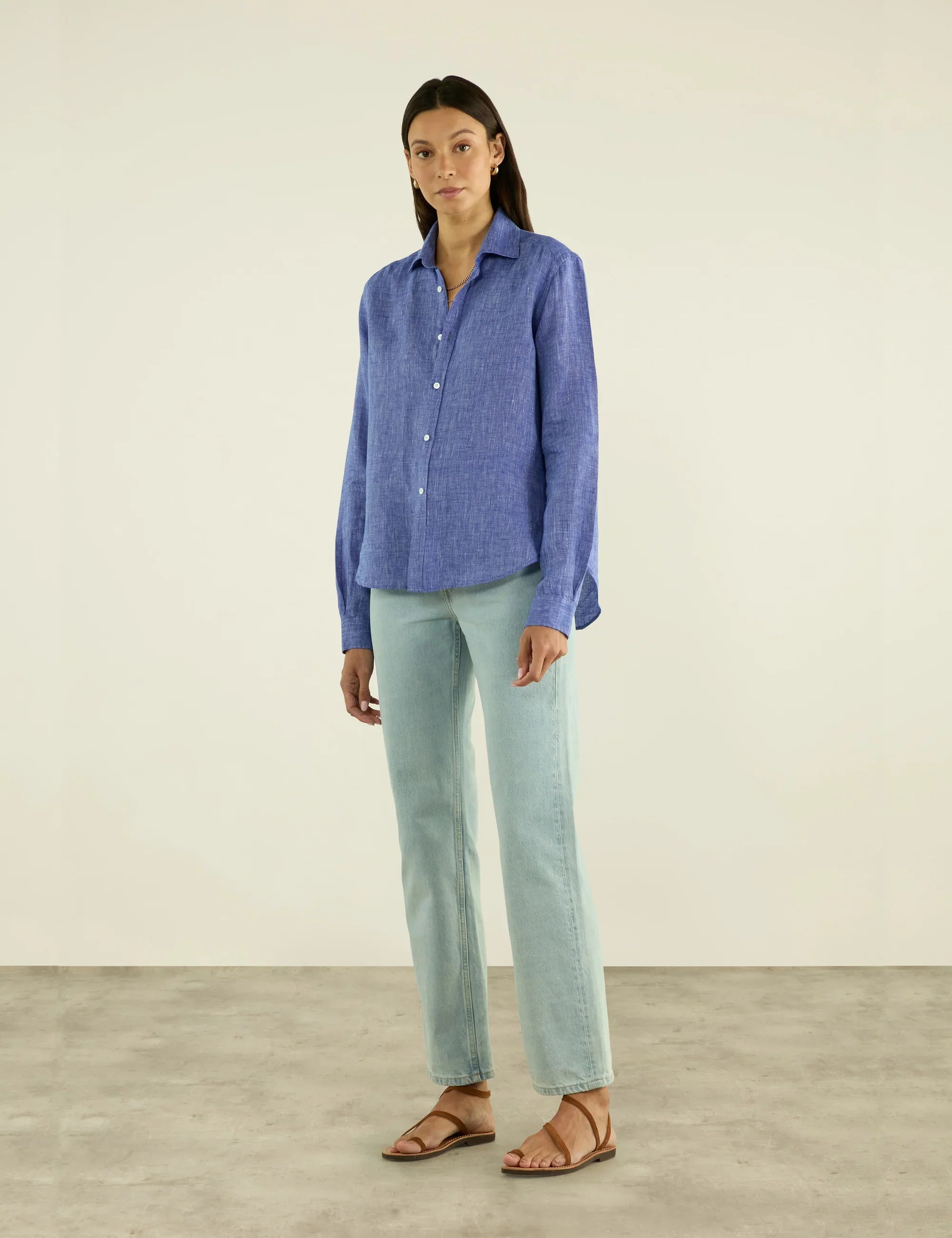 The Classic: Linen, Lapis Blue