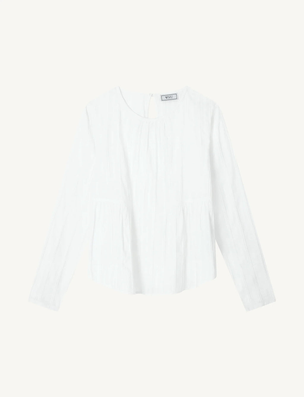 Pimlico Blouse: Cotton Voile, White Double Stripe