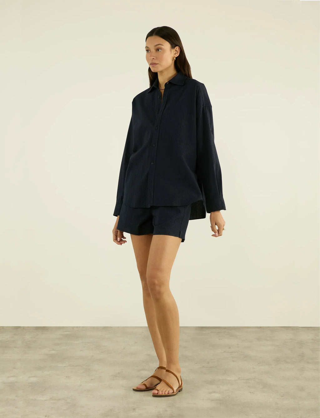 The Weekend: Seersucker, Navy Blue