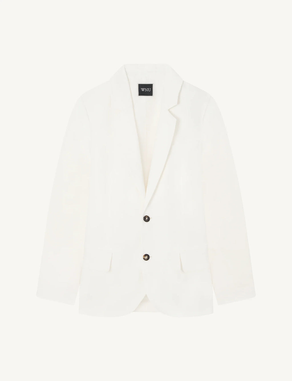 Hutton Blazer: Linen, Ivory
