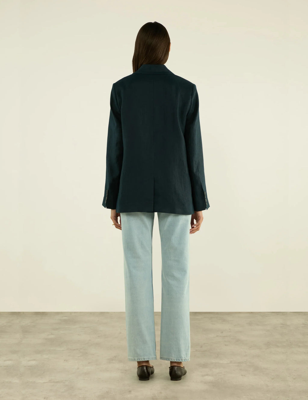 Hutton Blazer: Linen, Navy Blue