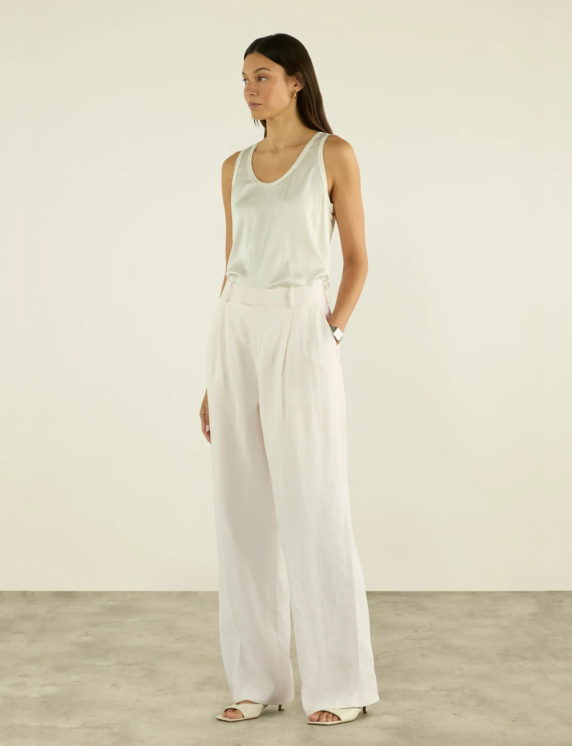 Rampling Trouser: Linen, Ivory