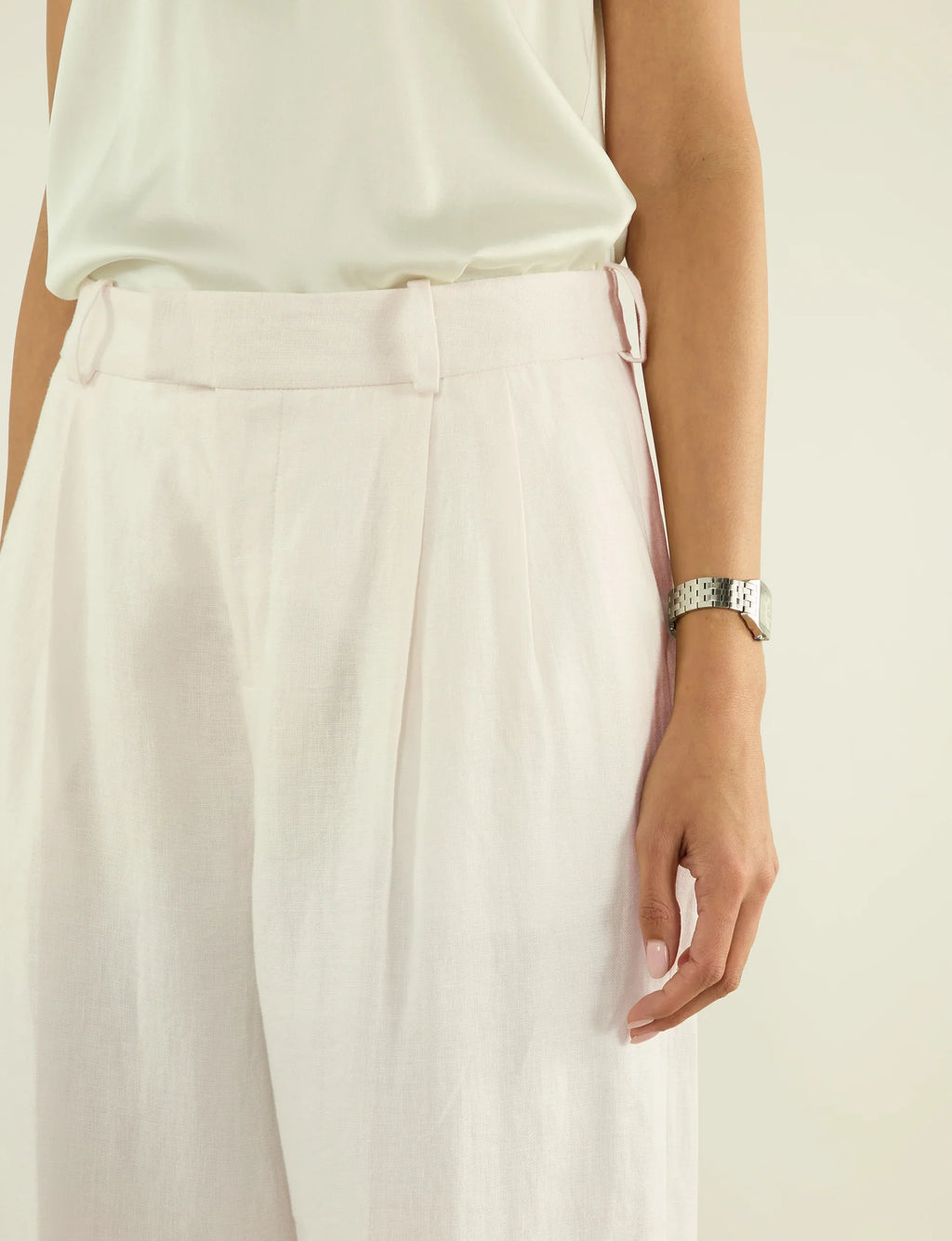 Rampling Trouser: Linen, Ivory