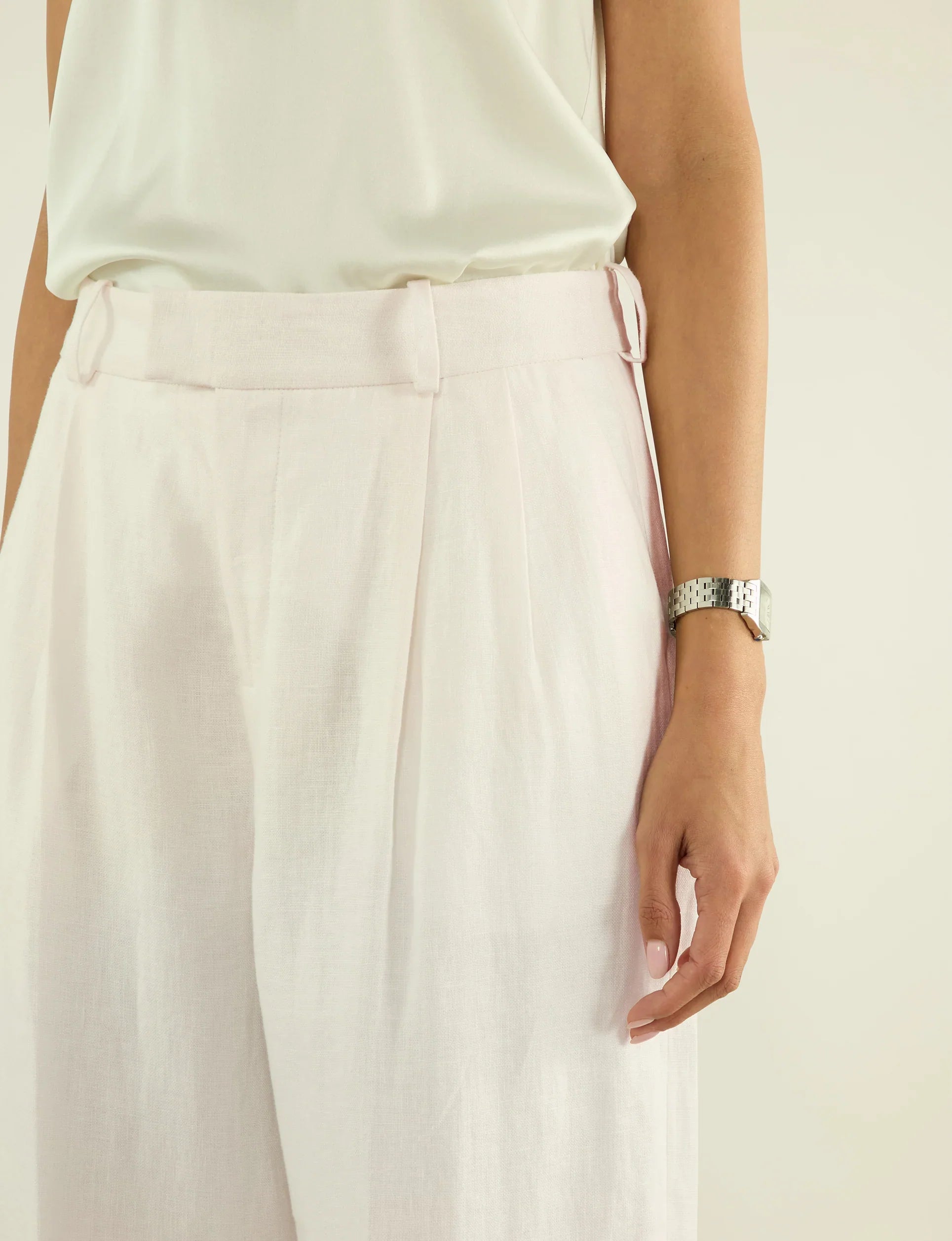 Rampling Trouser: Linen, Ivory