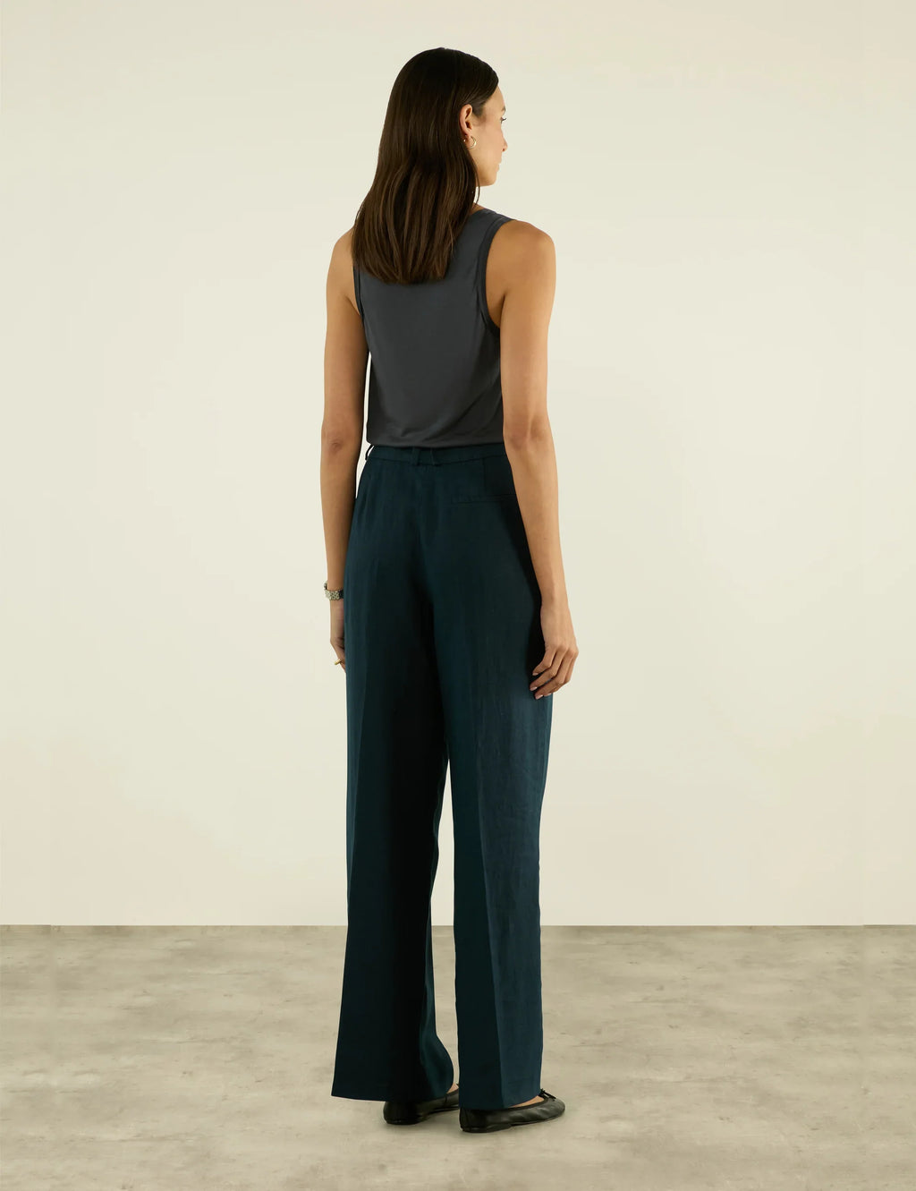 Rampling Trouser: Linen, Navy