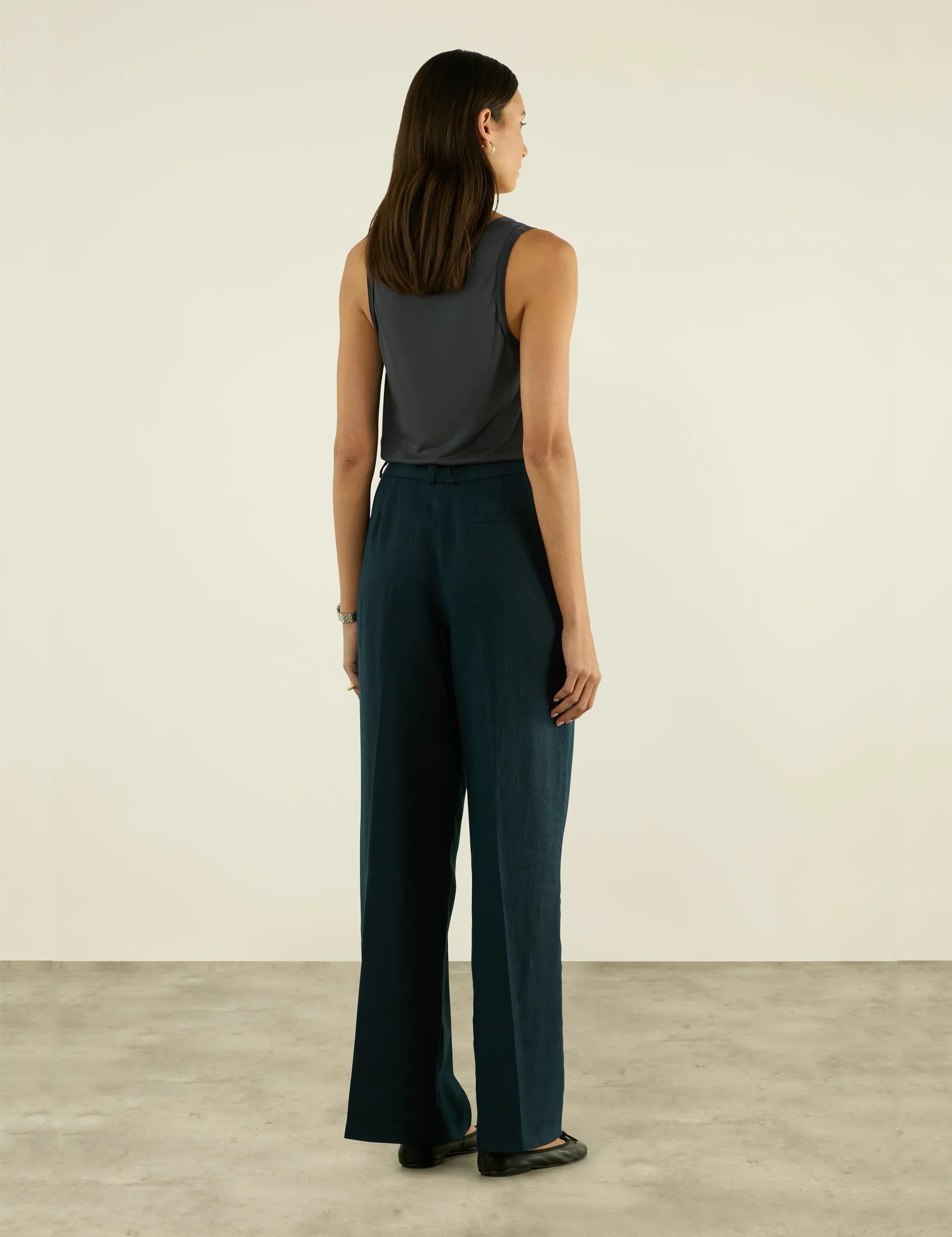 Rampling Trouser: Linen, Navy