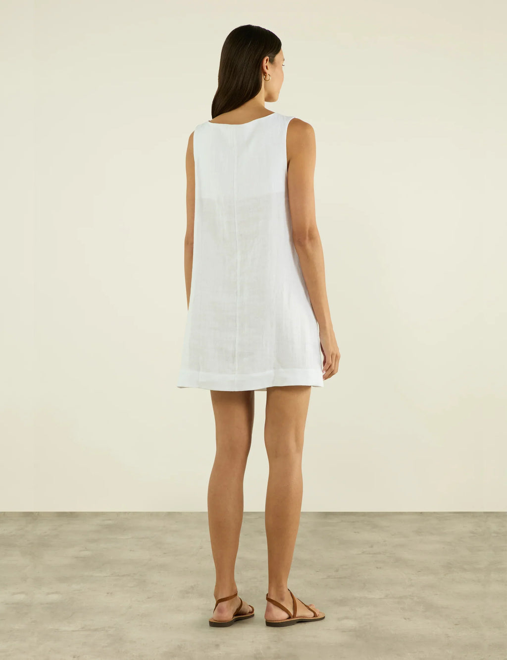 Sloane Dress: Linen, White