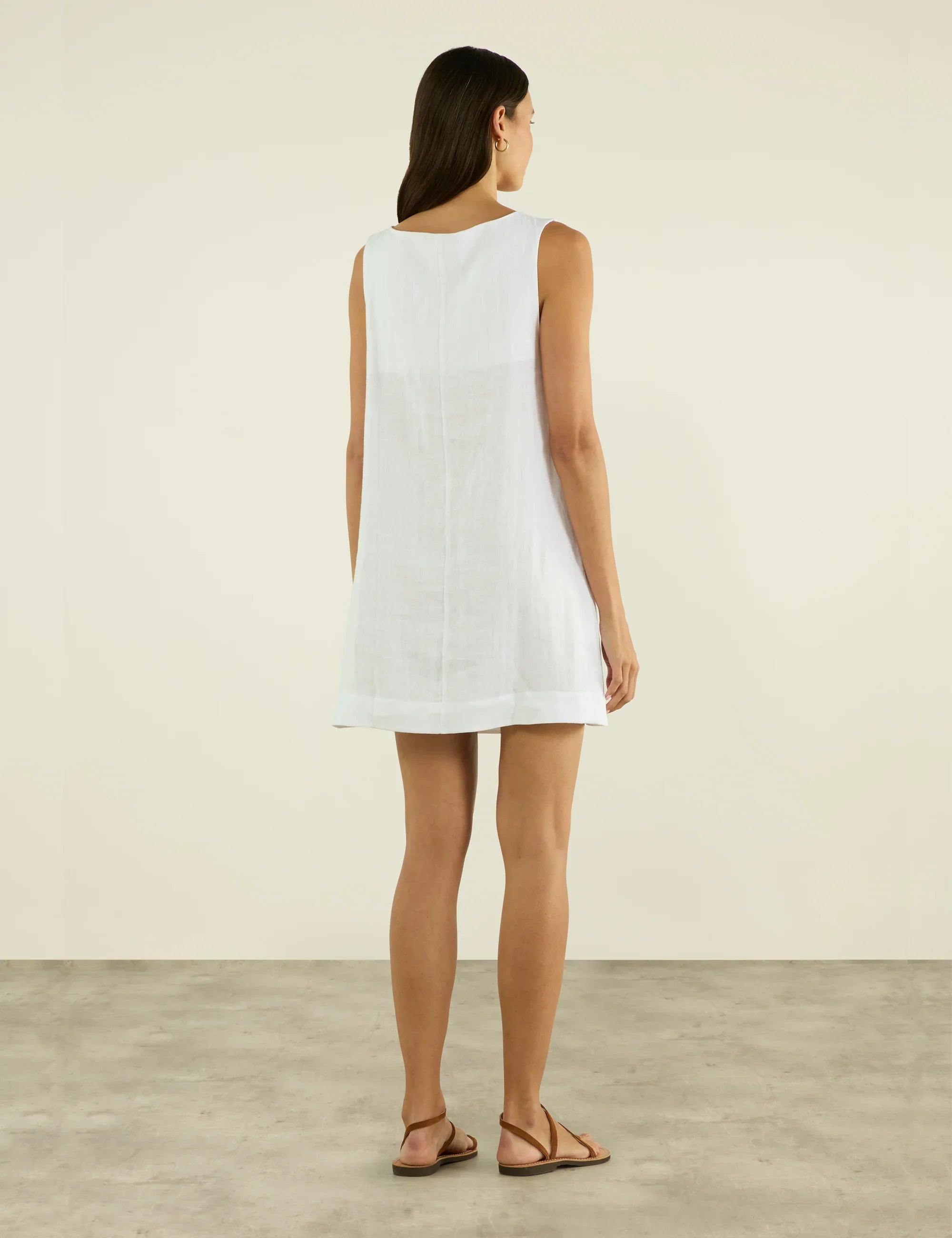 Sloane Dress: Linen, White