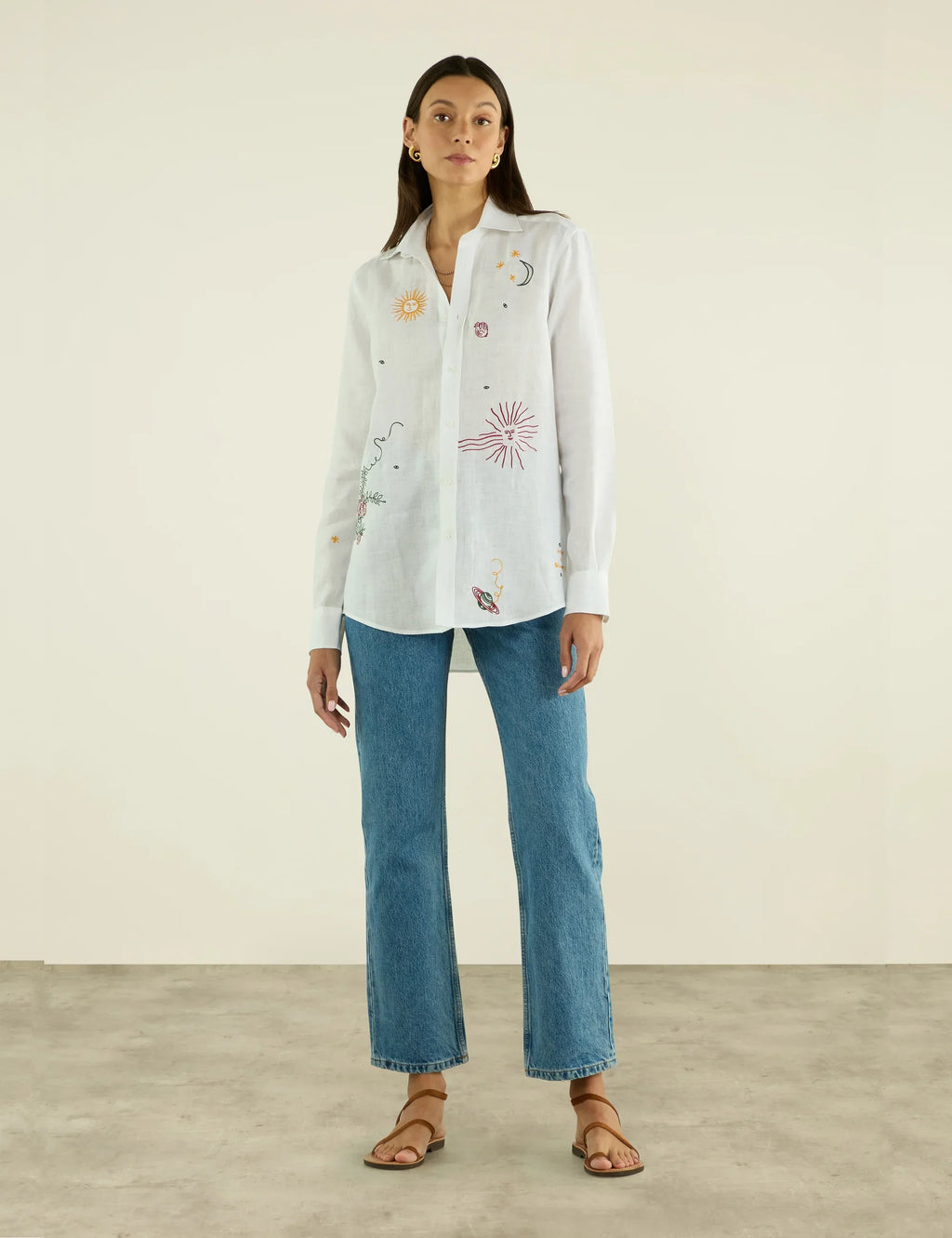 The Boyfriend: Linen, White x Bellamy Jean