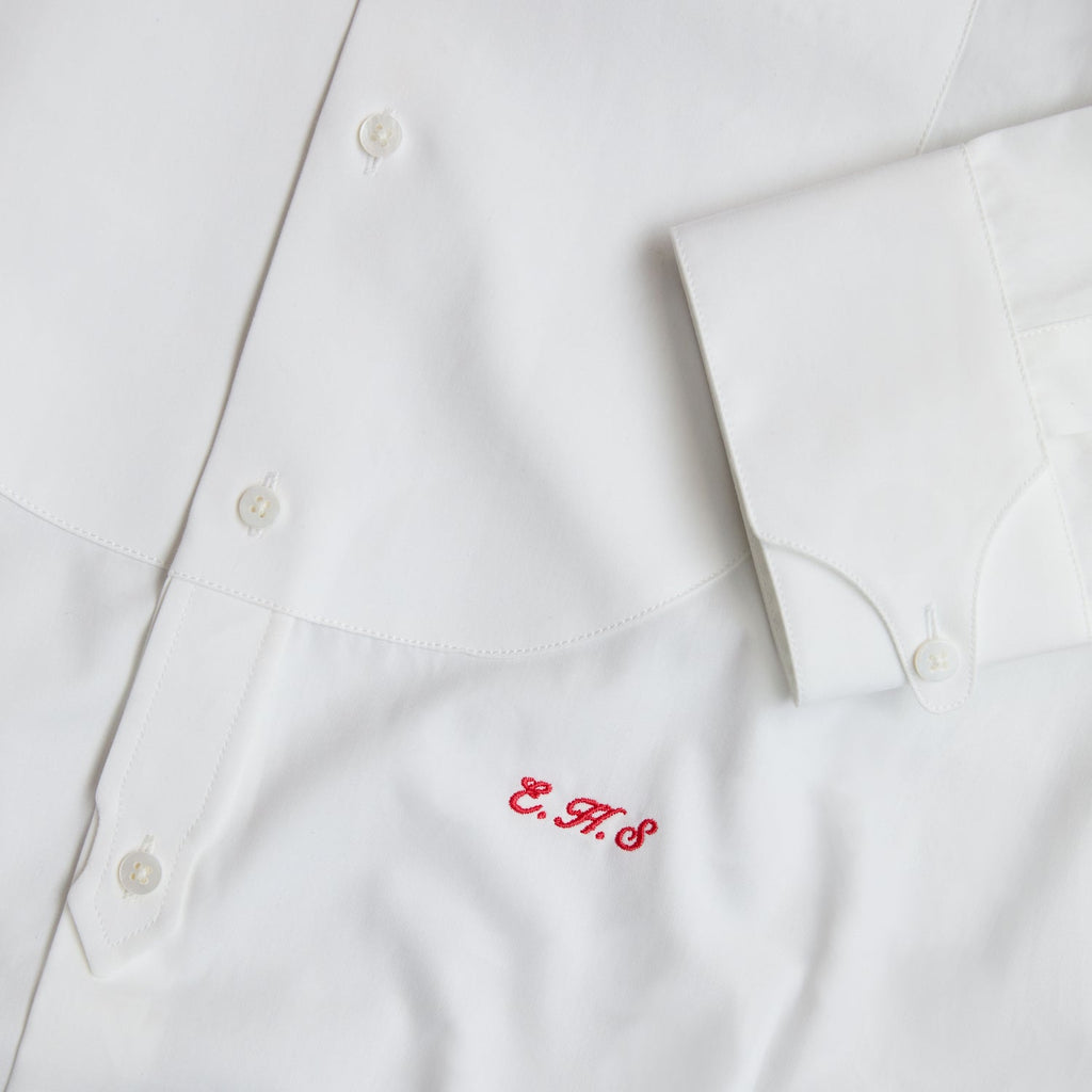 The Dress Shirt Curved Bib: Poplin, White